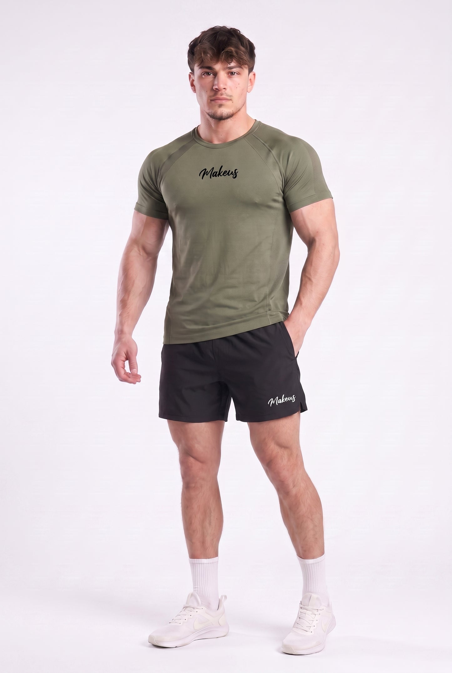 T-shirt męski bezszwowy techniczny PRO force green - Colorado III