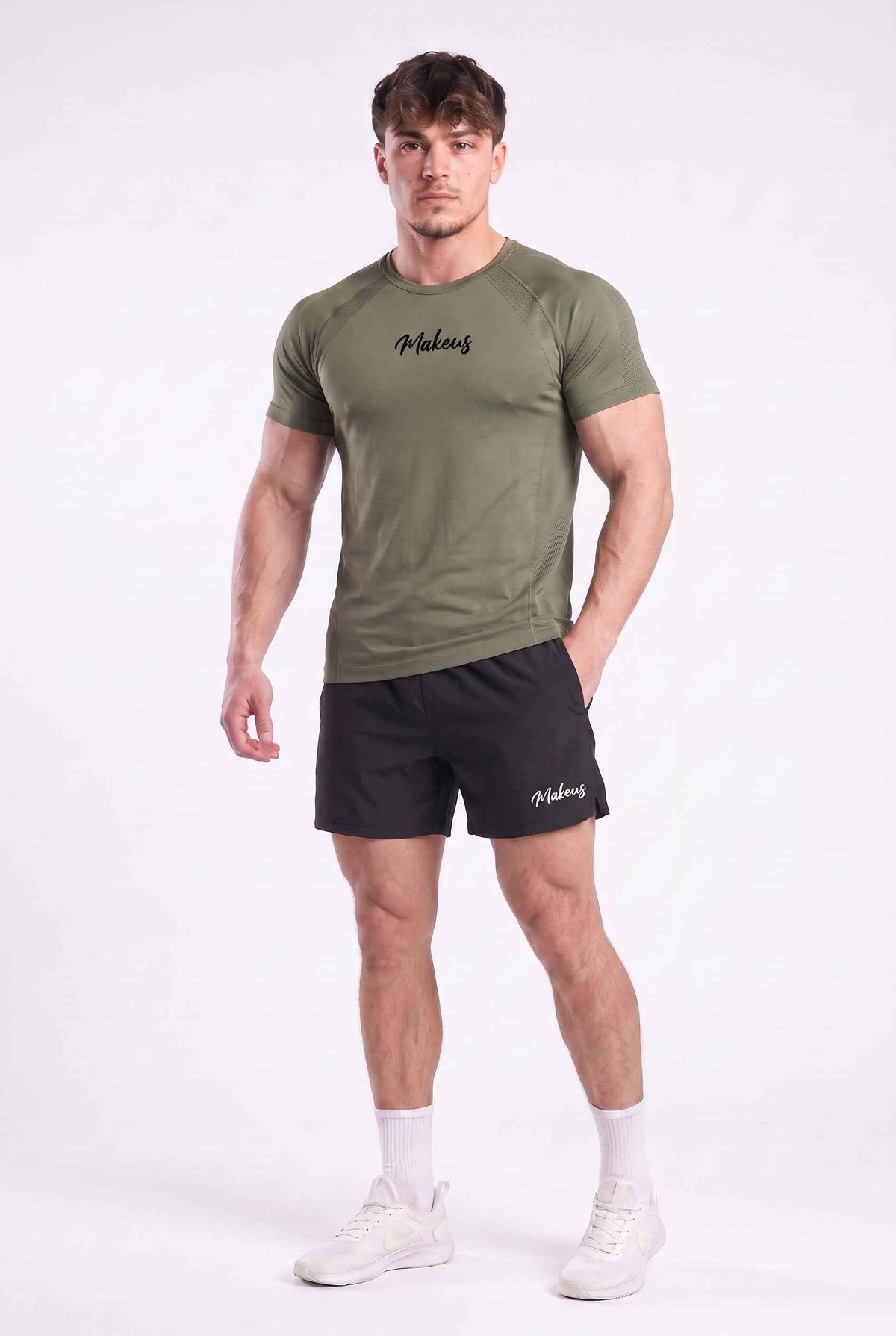 T-shirt męski bezszwowy techniczny PRO force green - Colorado III