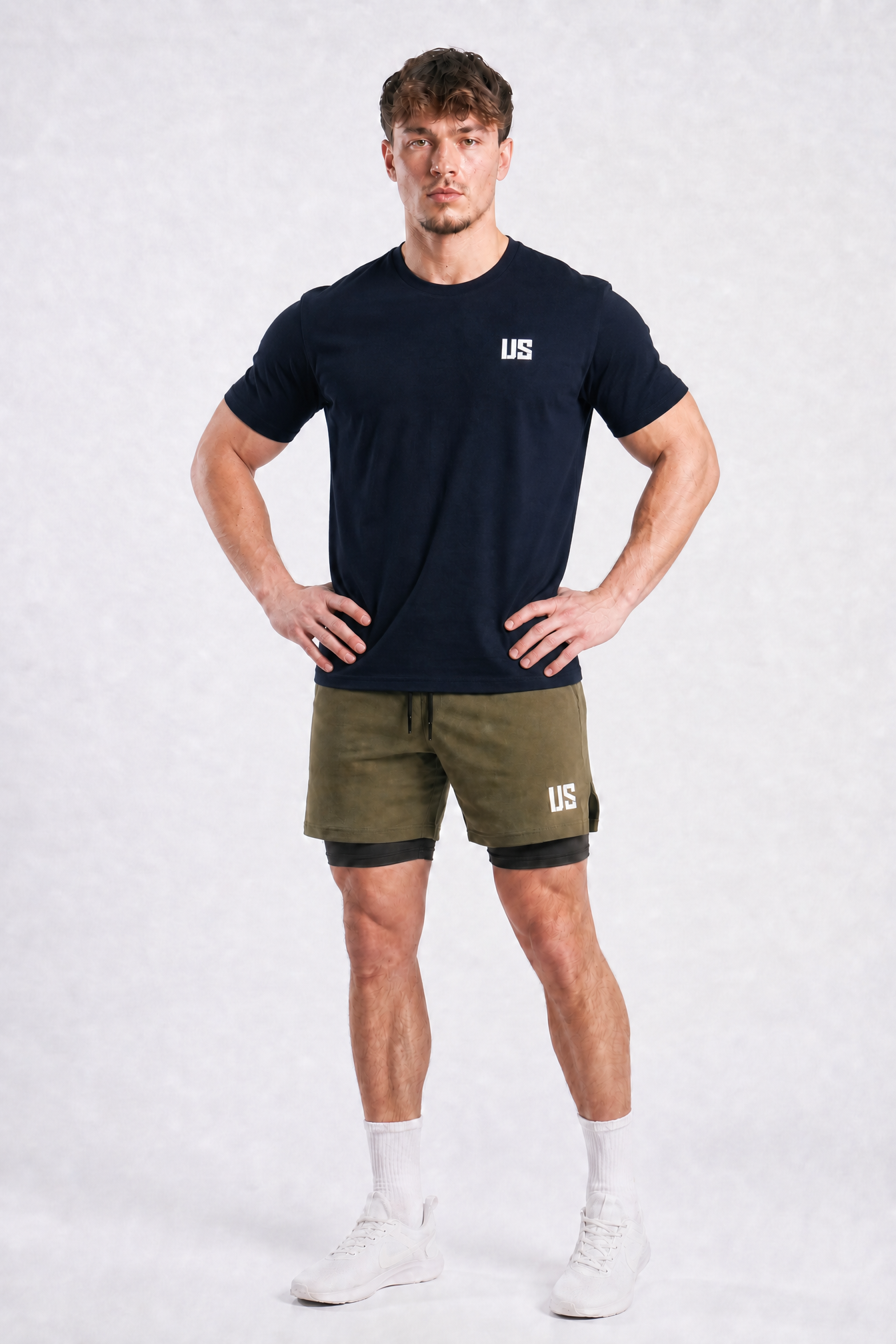 T-shirt bezszwowy bawełniany granatowy US Tampa