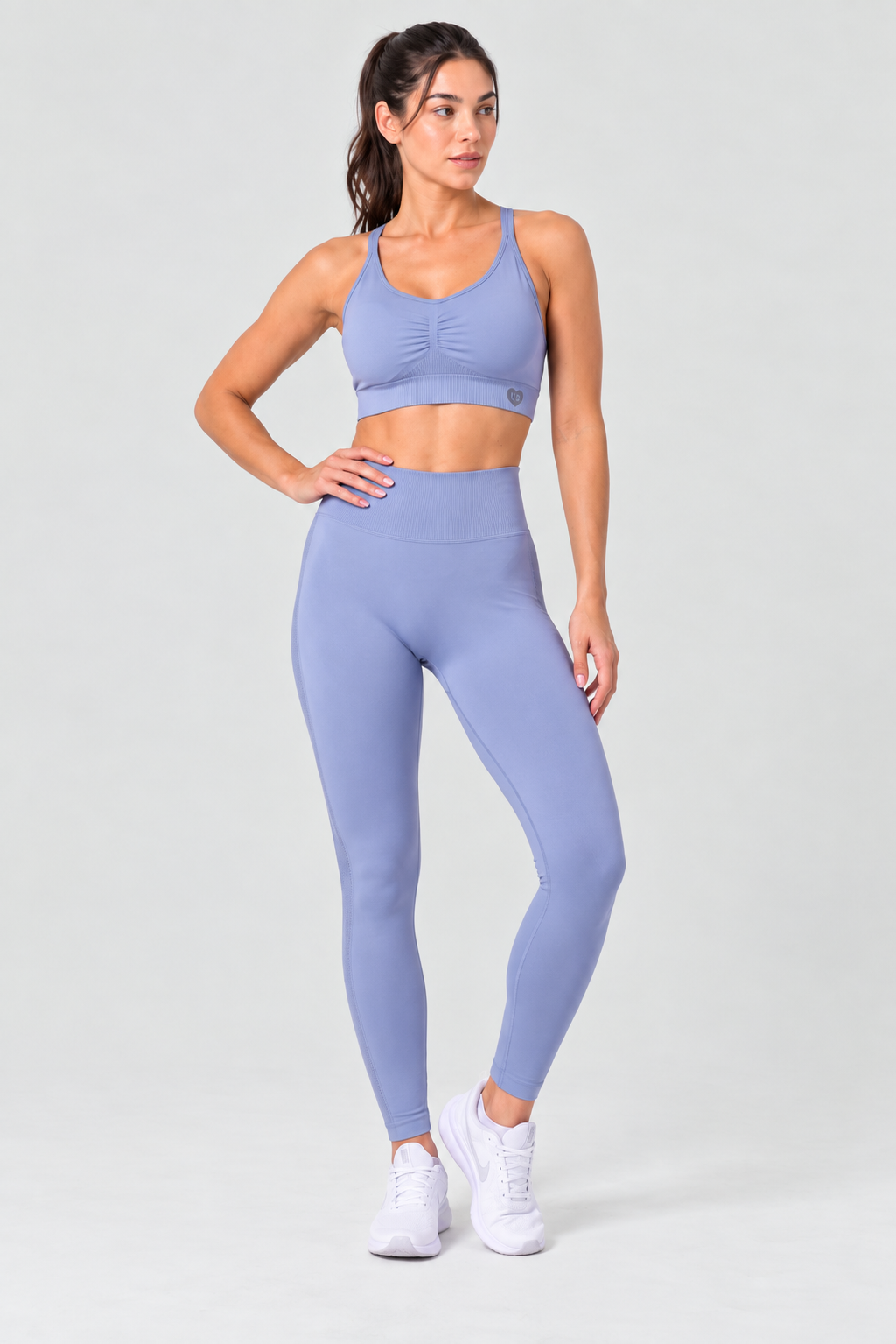 Legginsy bezszwowe PUSH UP PRO niebieskie Georgia 2.0