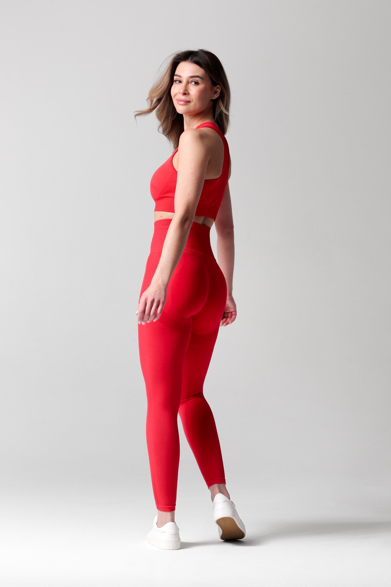 Legginsy bezszwowe PUSH UP czerwone Florence