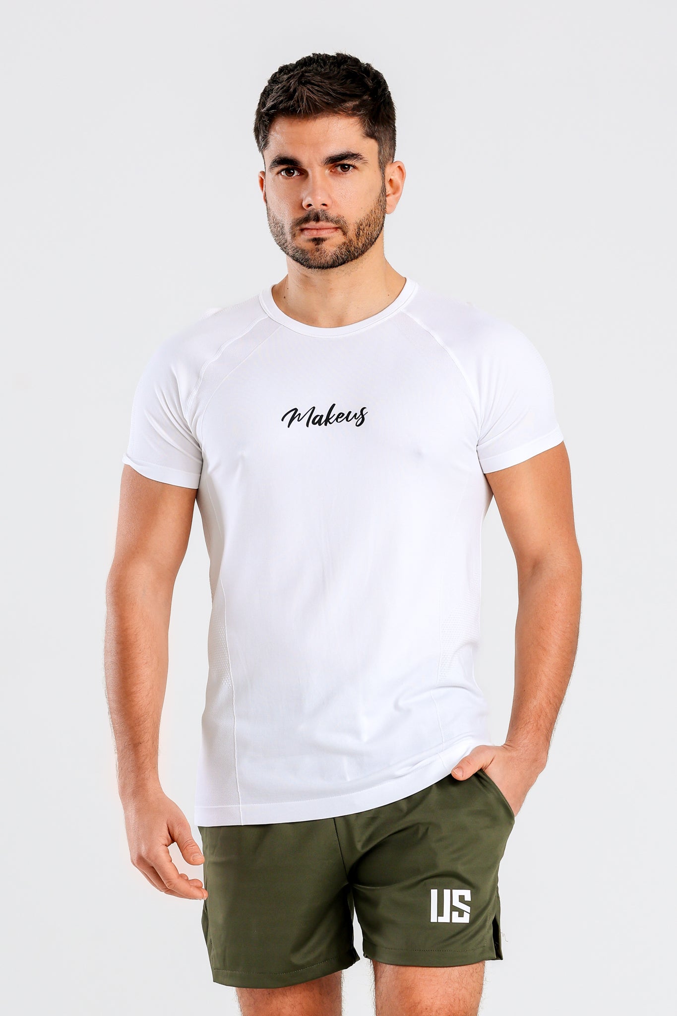 T-shirt bezszwowy techniczny PRO biały Colorado III