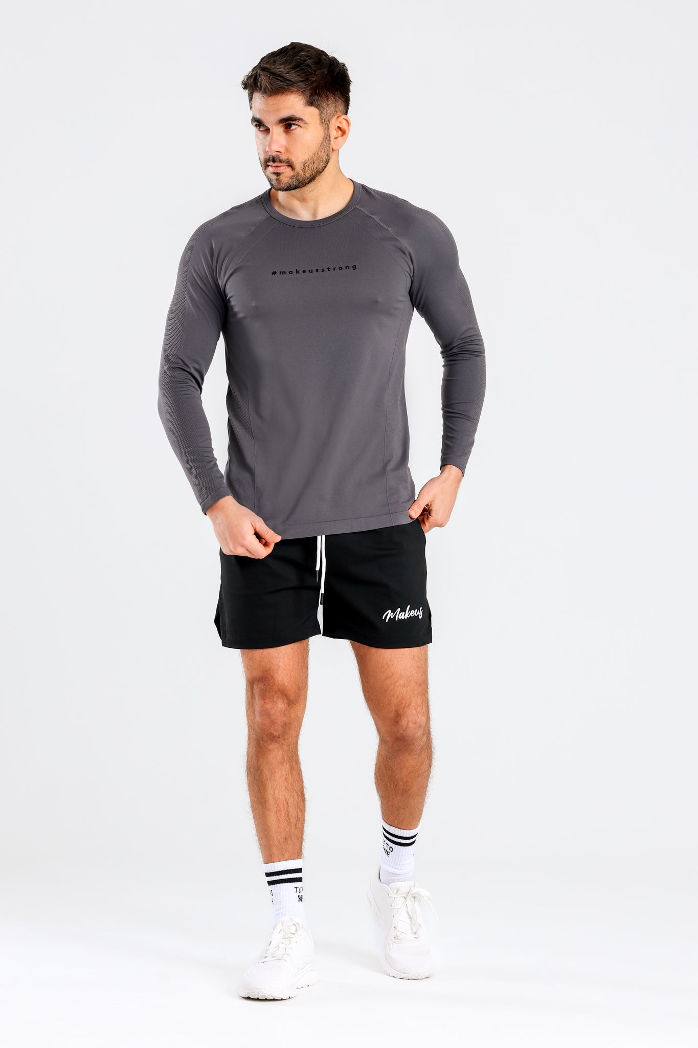 Longsleeve bezszwowy techniczny PRO grafitowy Columbia II