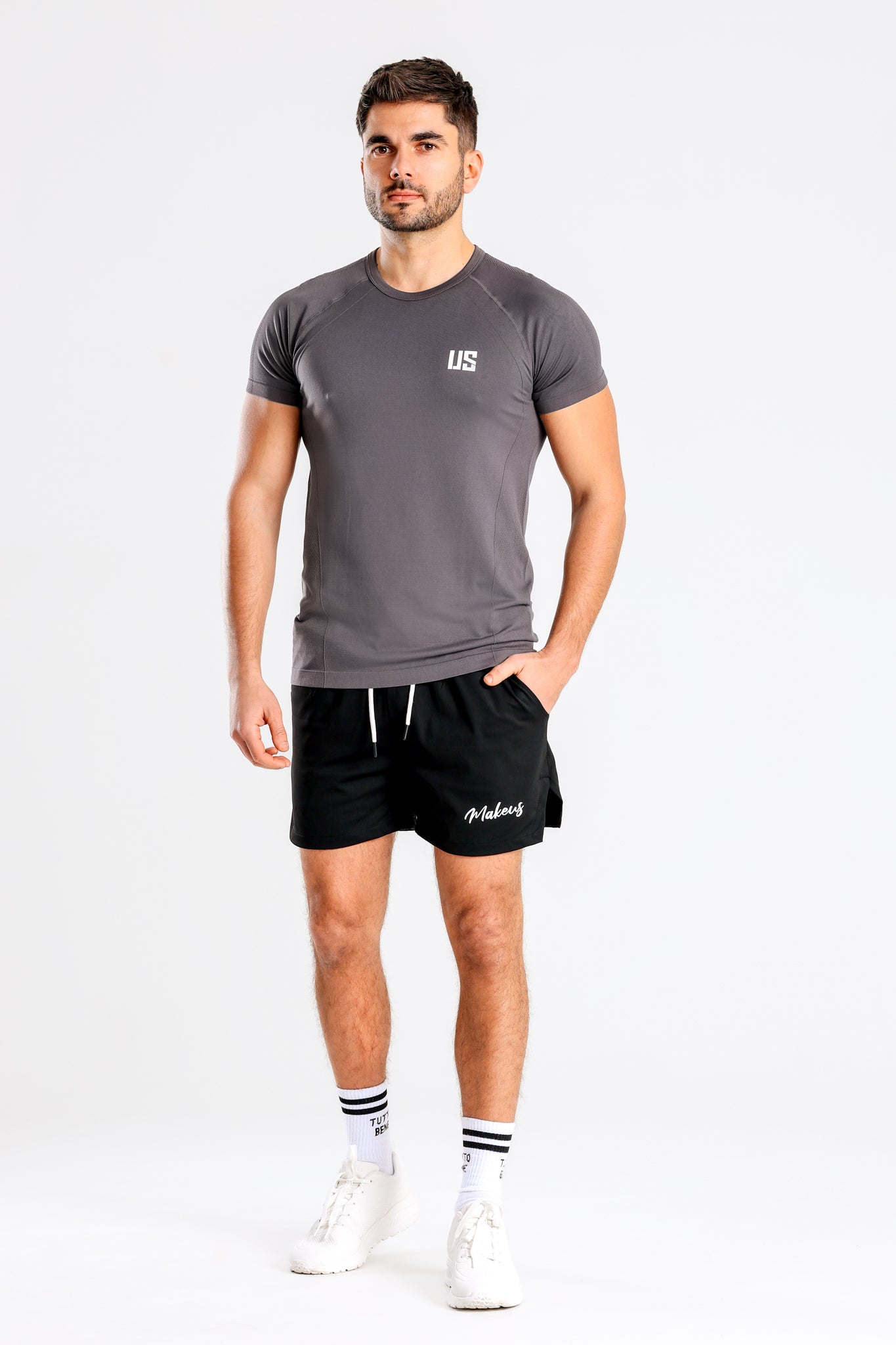 T-shirt bezszwowy techniczny PRO grafitowy Colorado