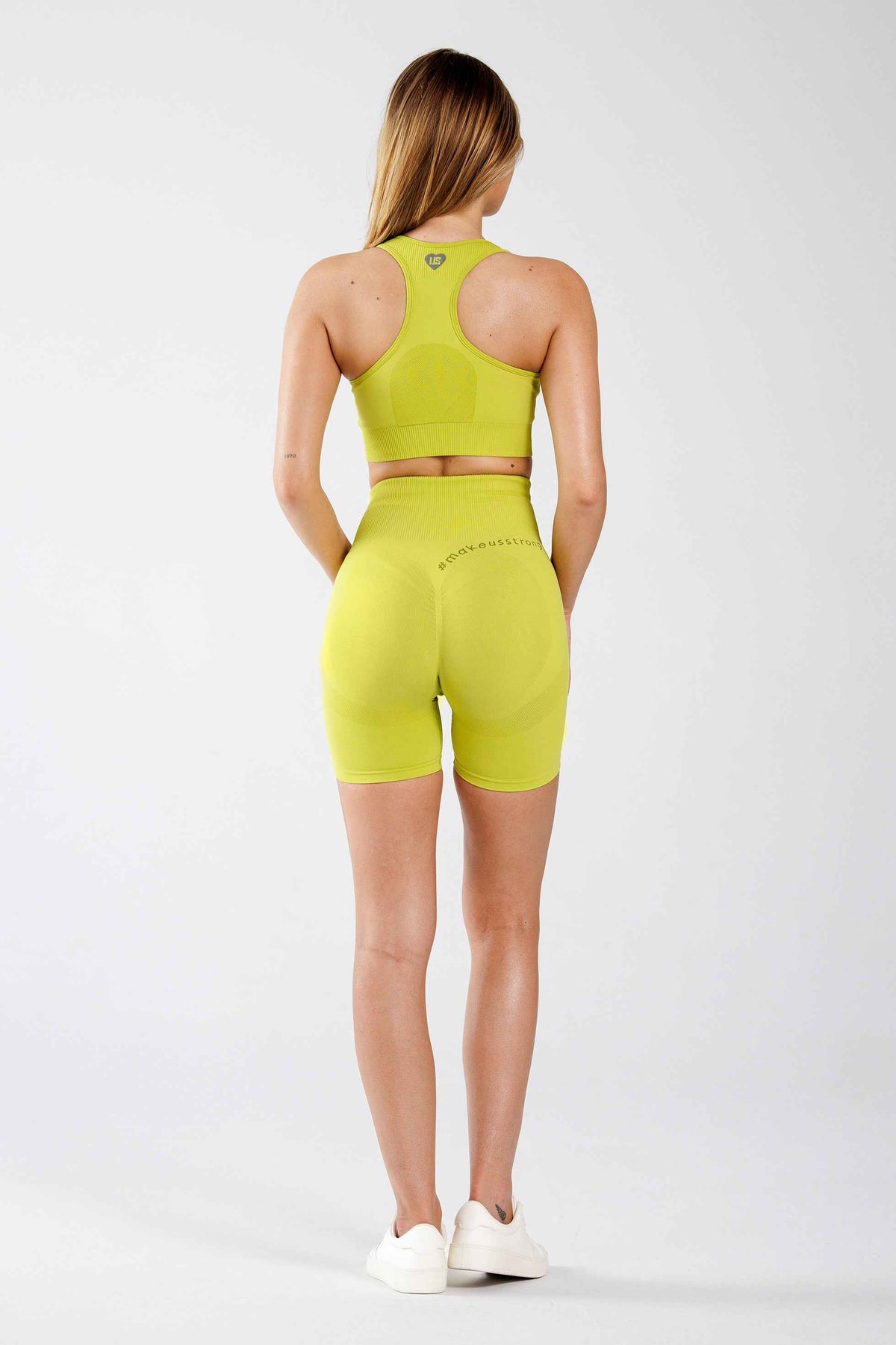 Szorty damskie bezszwowe PUSH UP lime - Florence