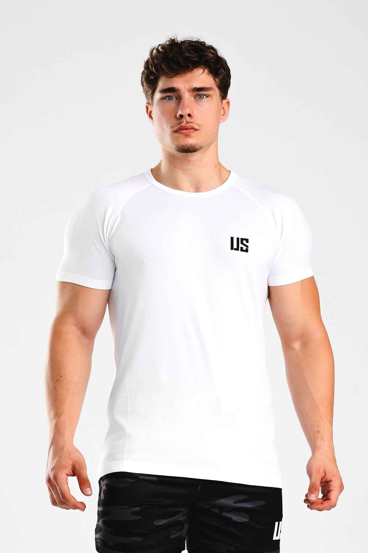 T-shirt męski bezszwowy techniczny biały - Colorado