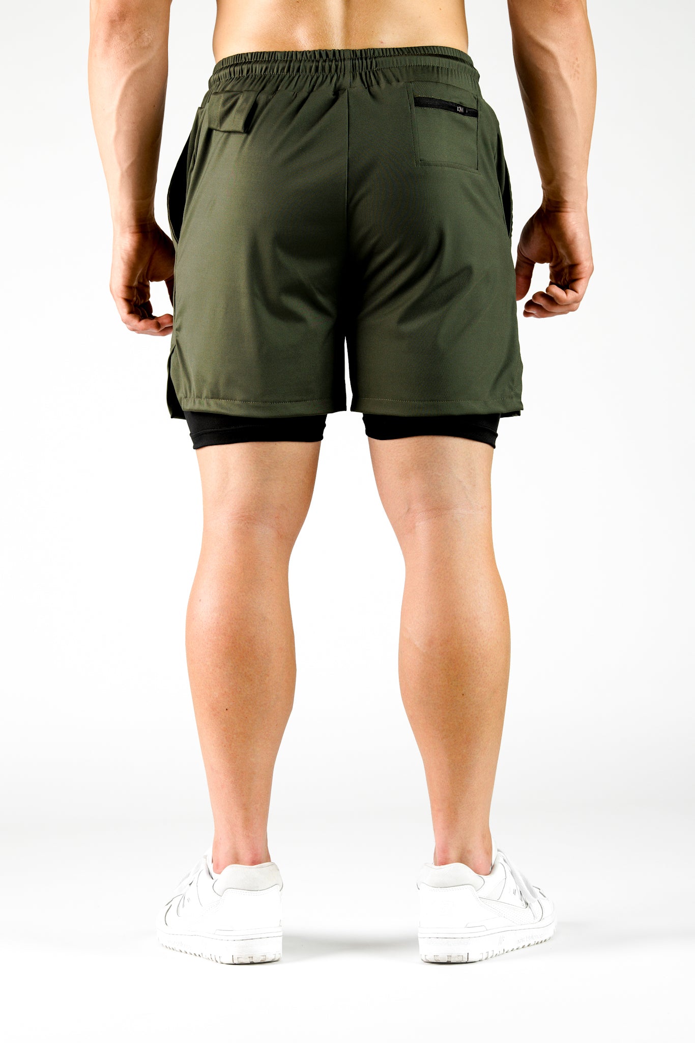Spodenki treningowe 2w1 khaki Camp Hill