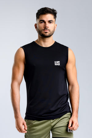 Tank Top bezszwowy techniczny czarny Denver