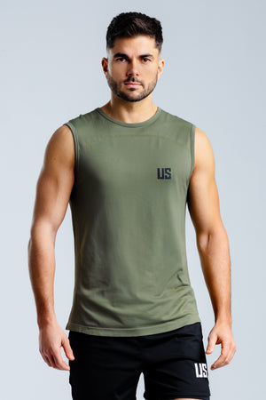 Tank Top bezszwowy techniczny khaki Denver
