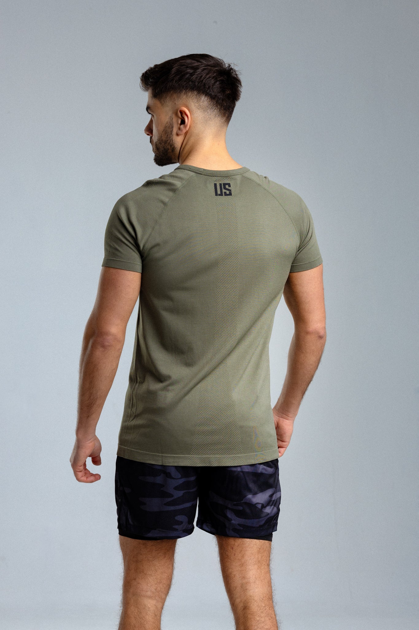 T-shirt bezszwowy techniczny khaki Colorado