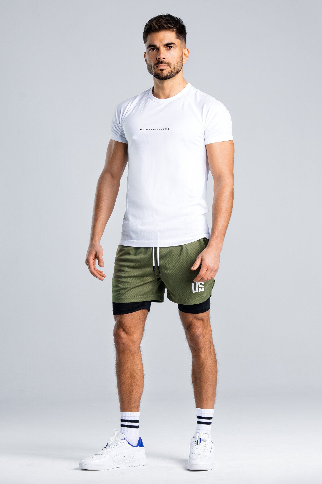 Zestaw męski tank top bezszwowy Denver/DNV + spodenki 2w1 Camp David/Hill