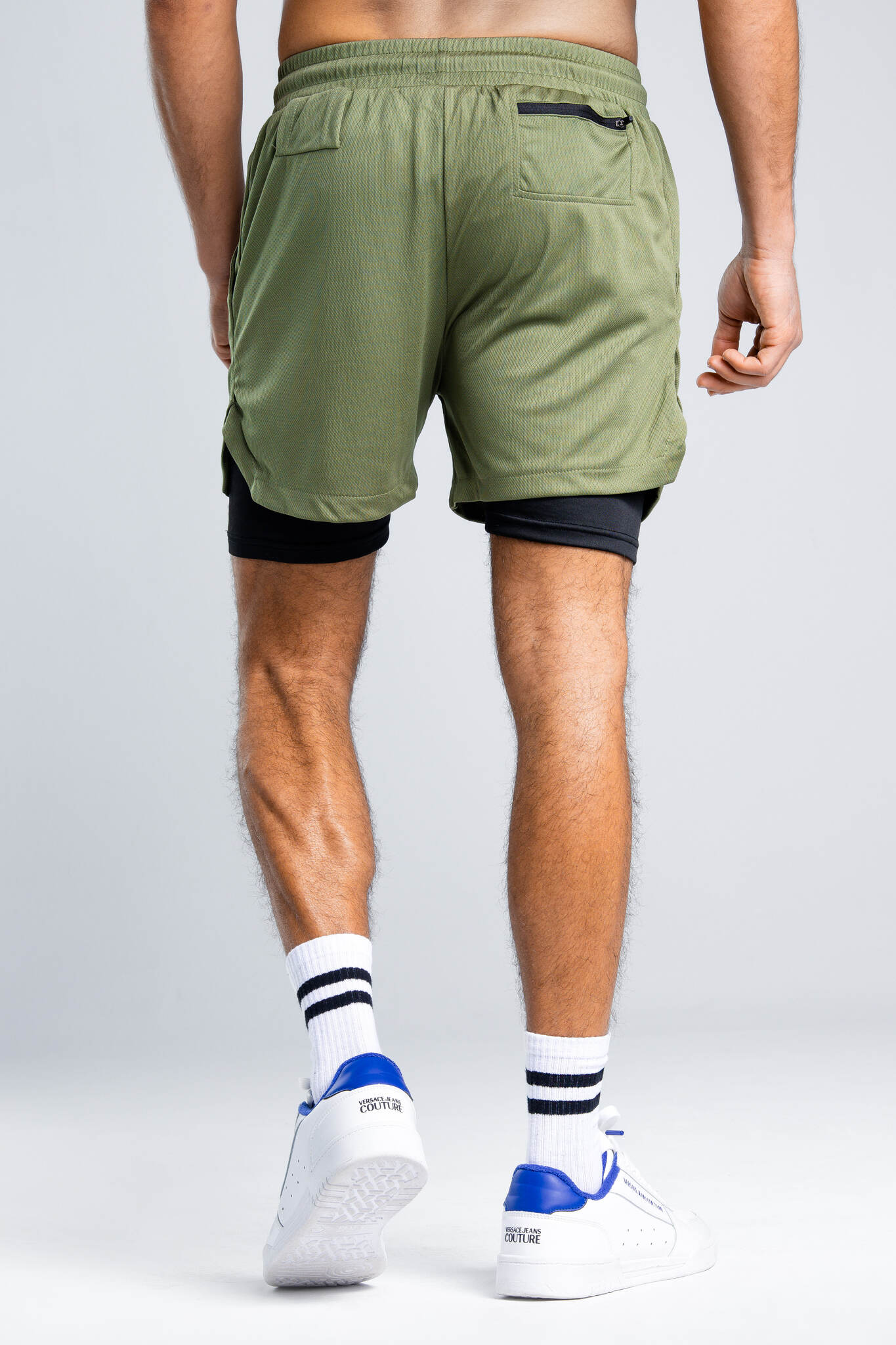 Spodenki treningowe 2w1 khaki Camp David