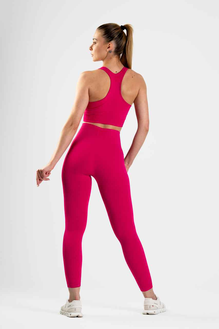 Legginsy bezszwowe sportowe fuksja - Soho