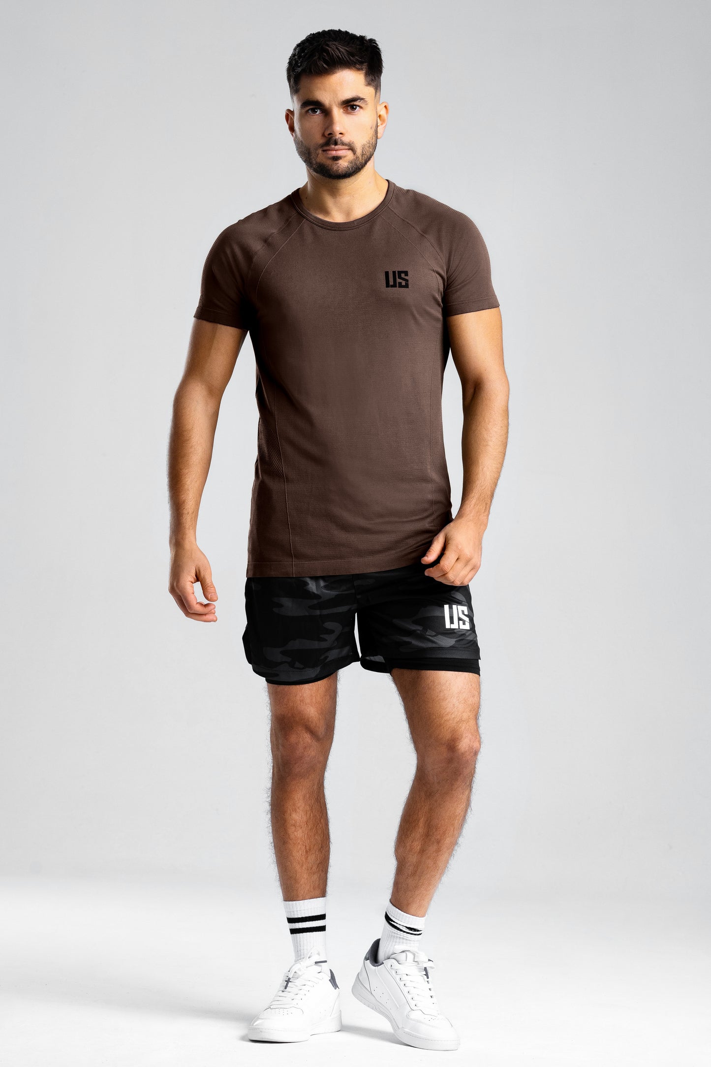 T-shirt bezszwowy techniczny brązowy Colorado