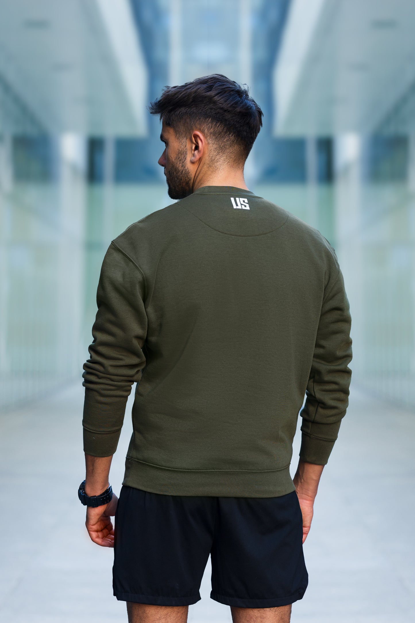 Bluza dresowa męska z logo khaki Denali