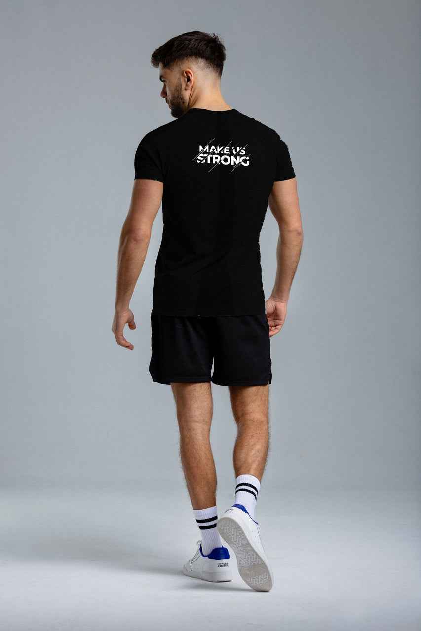 T-shirt męski bezszwowy techniczny czarny - Colorado Cut