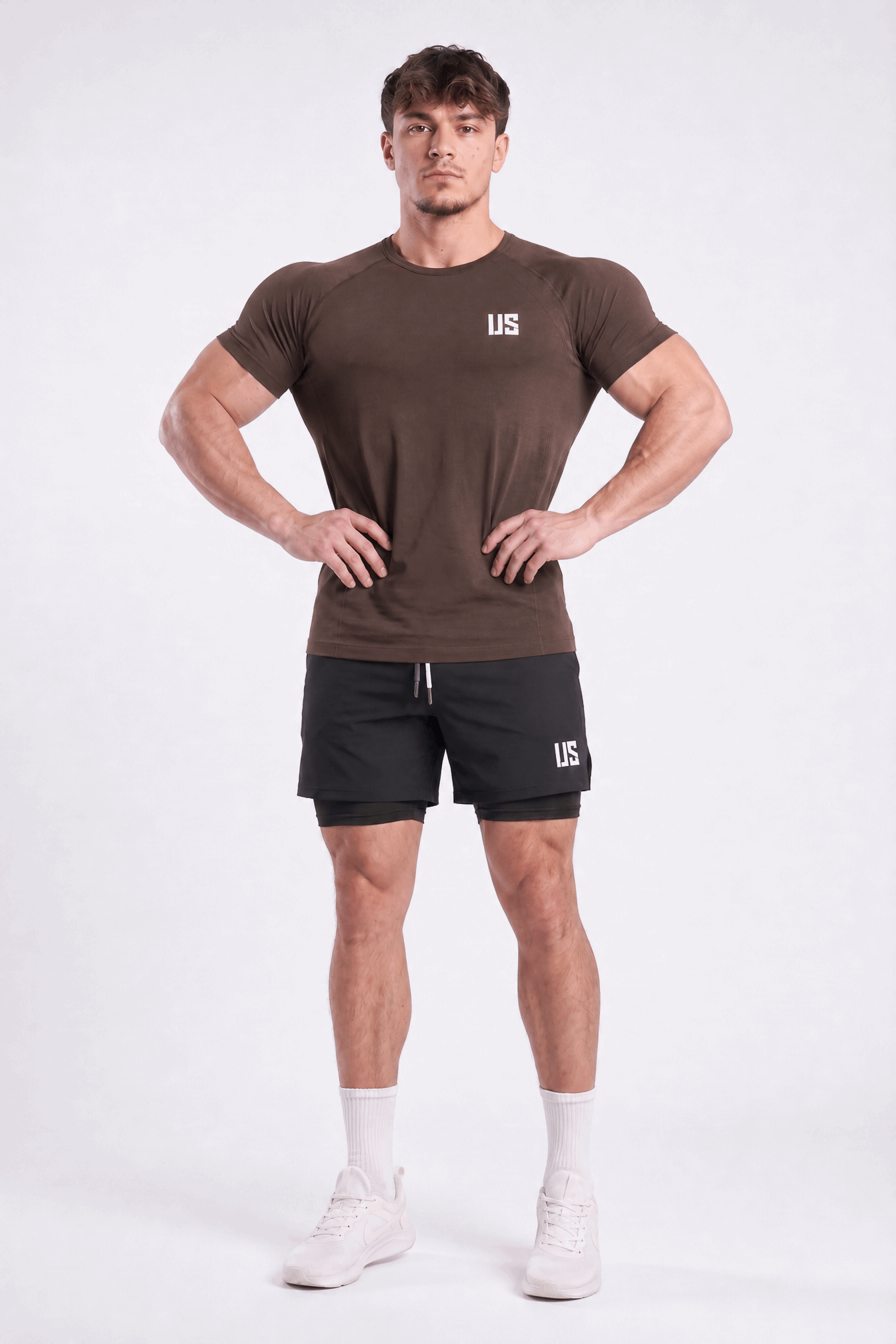 T-shirt męski bezszwowy techniczny PRO brązowy - Colorado