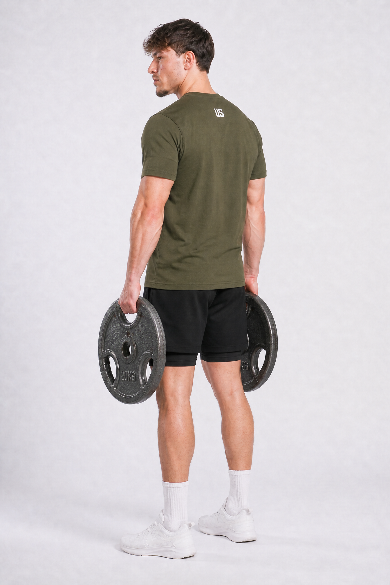 T-shirt bezszwowy bawełniany forest green US Tampa