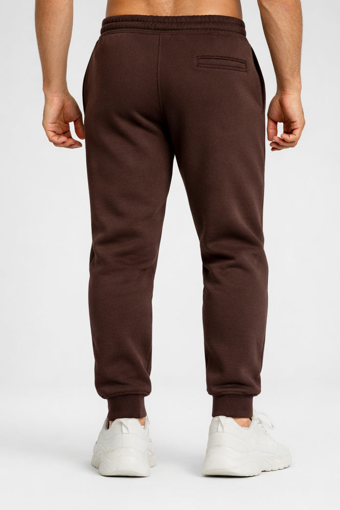 Spodnie dresowe joggery męskie brązowe Zion SOFT PRO