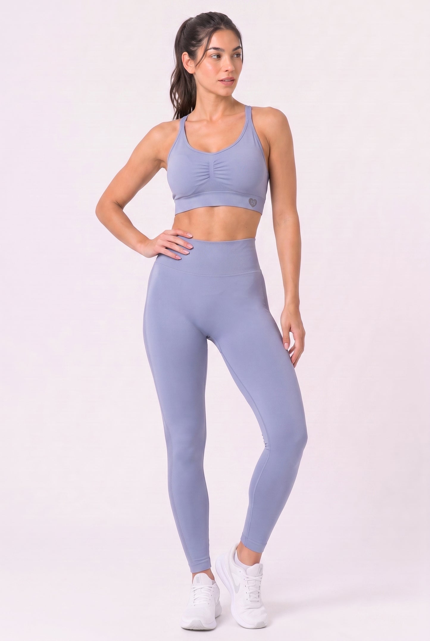 Legginsy bezszwowe PUSH UP PRO niebieskie Georgia 2.0