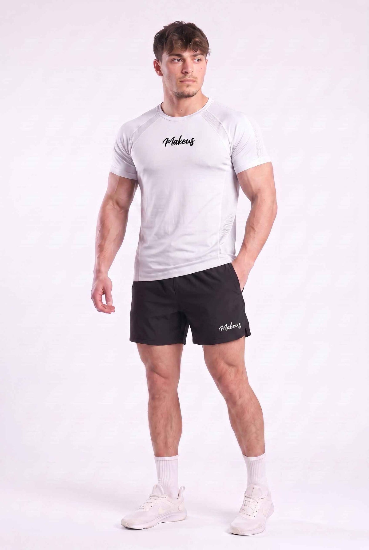 T-shirt męski bezszwowy techniczny PRO biały - Colorado III