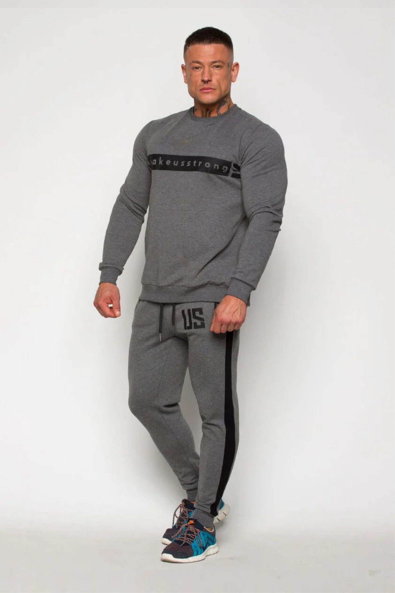 Bluza dresowa męska z logo szara Nahville
