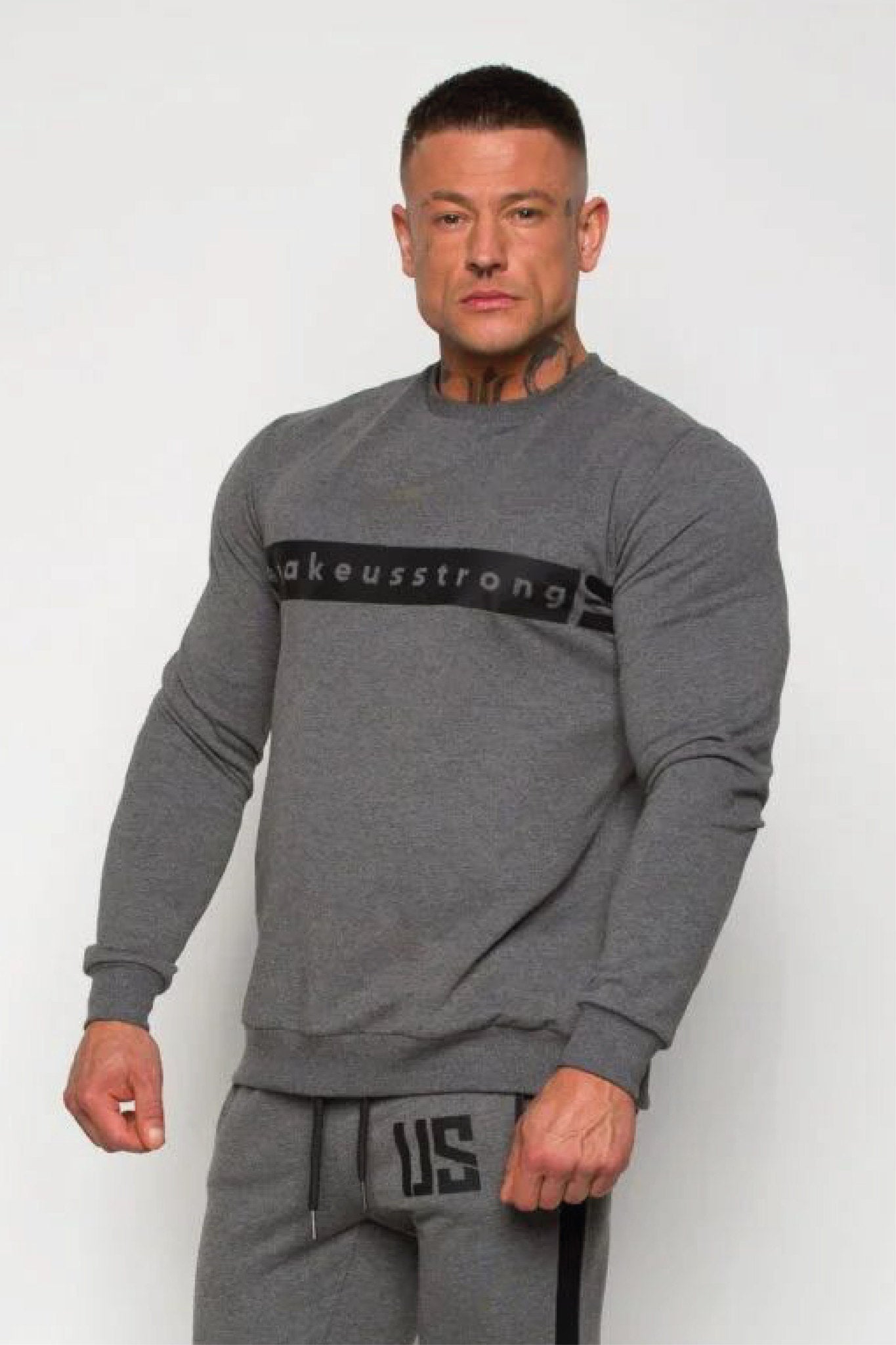 Bluza dresowa męska z logo szara Nahville