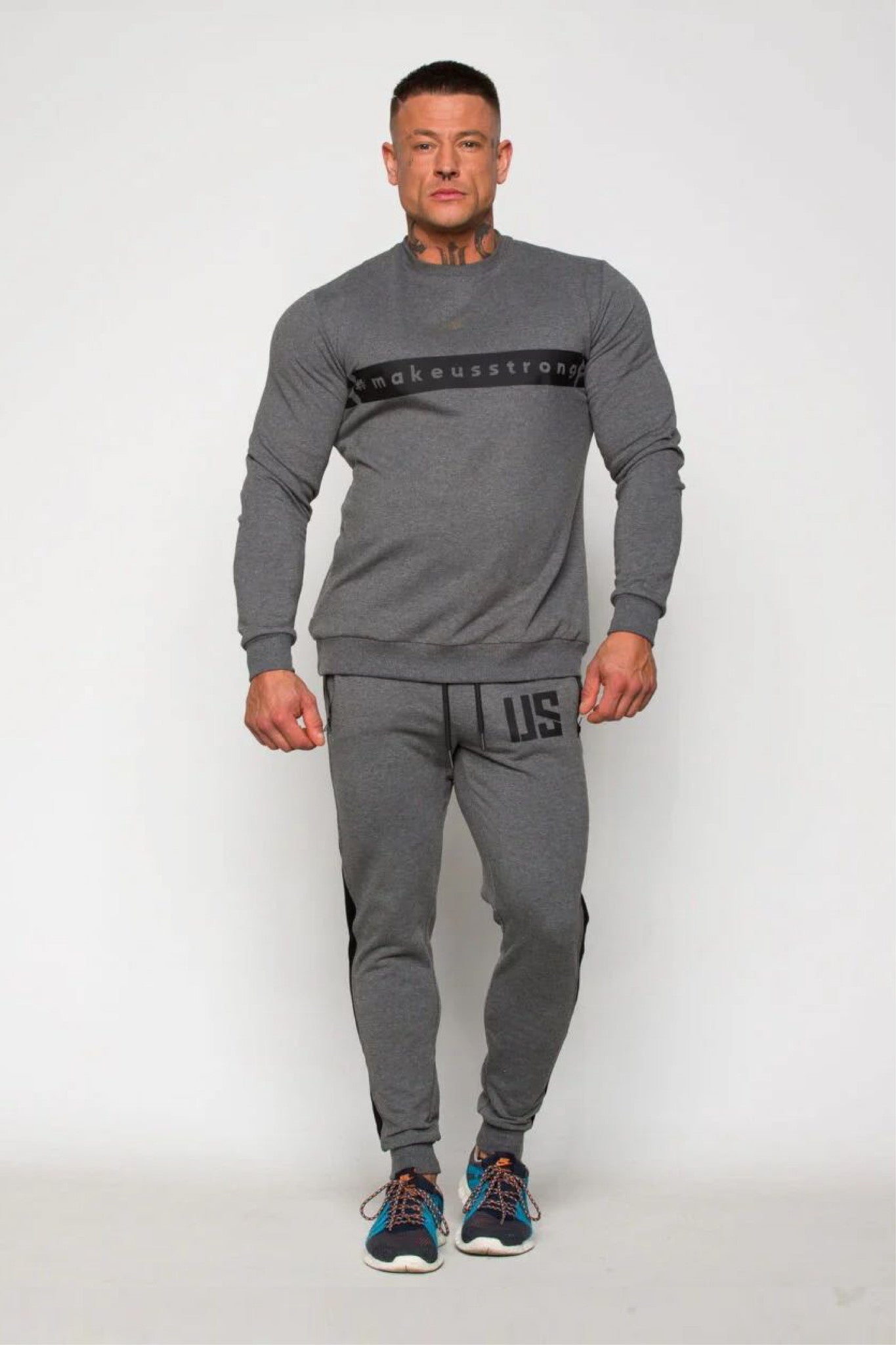 Bluza dresowa męska z logo szara Nahville