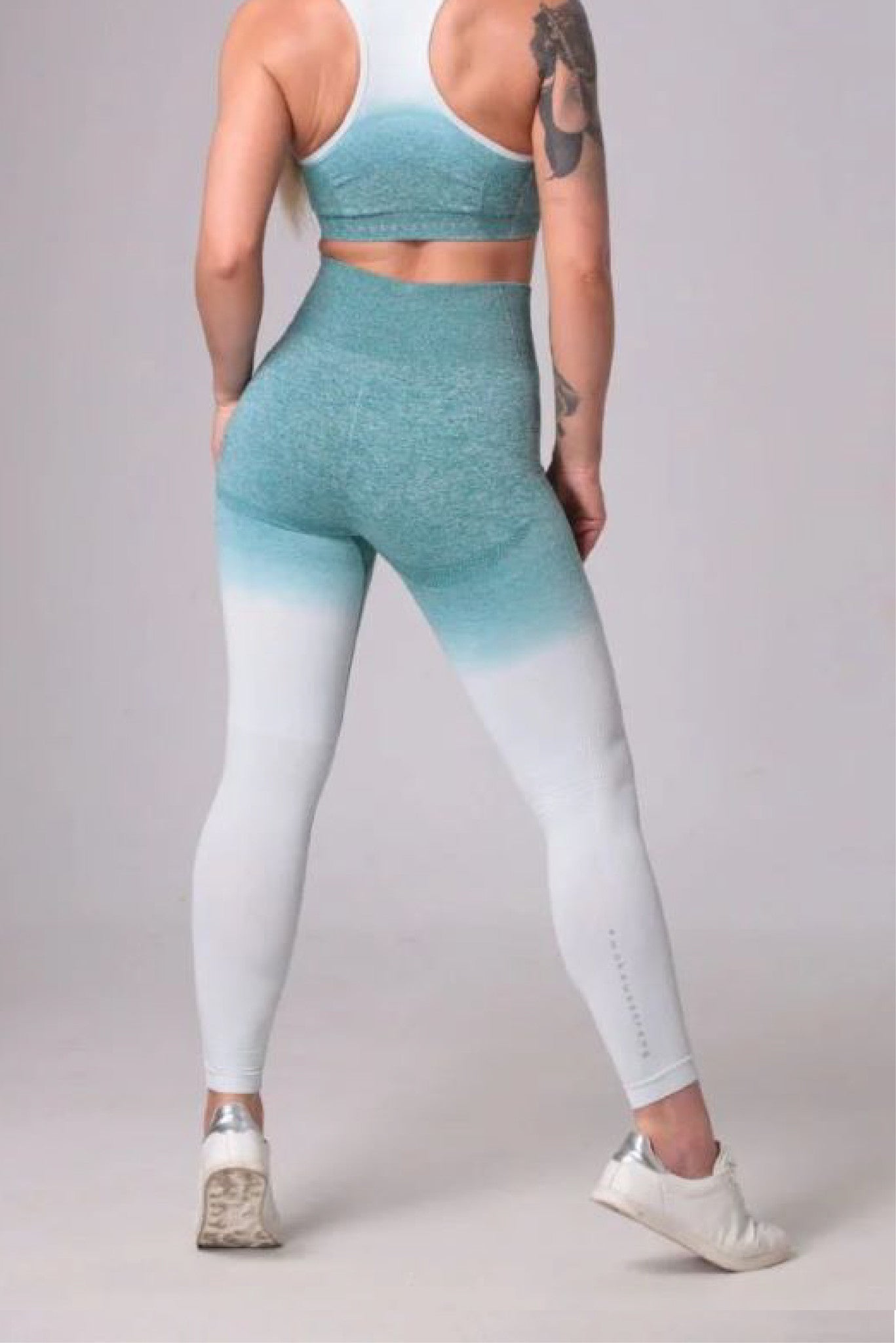 Legginsy bezszwowe zielone ombre Fairfax Avenue