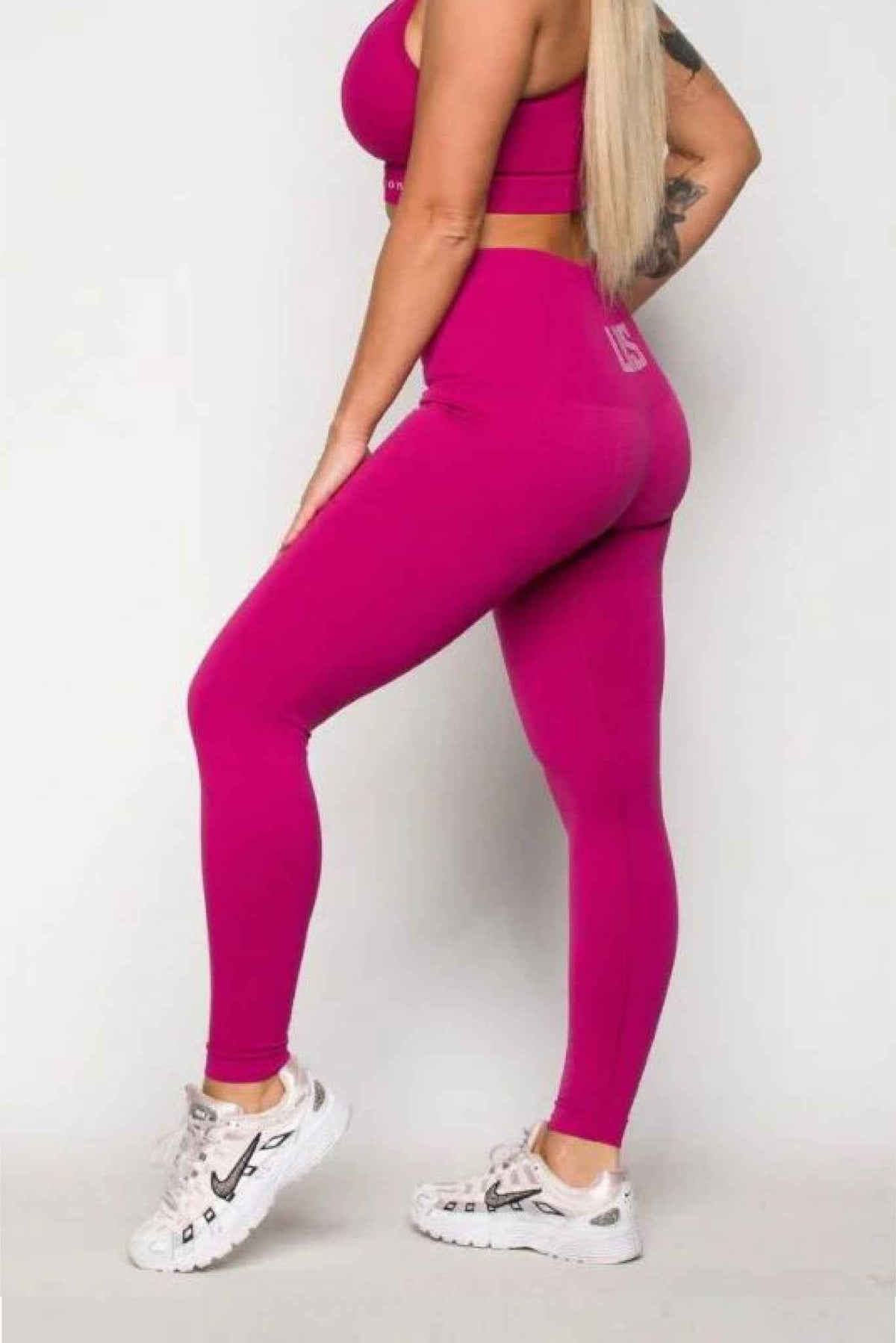 Legginsy bezszwowe kompresyjne fuksja - Los Angeles