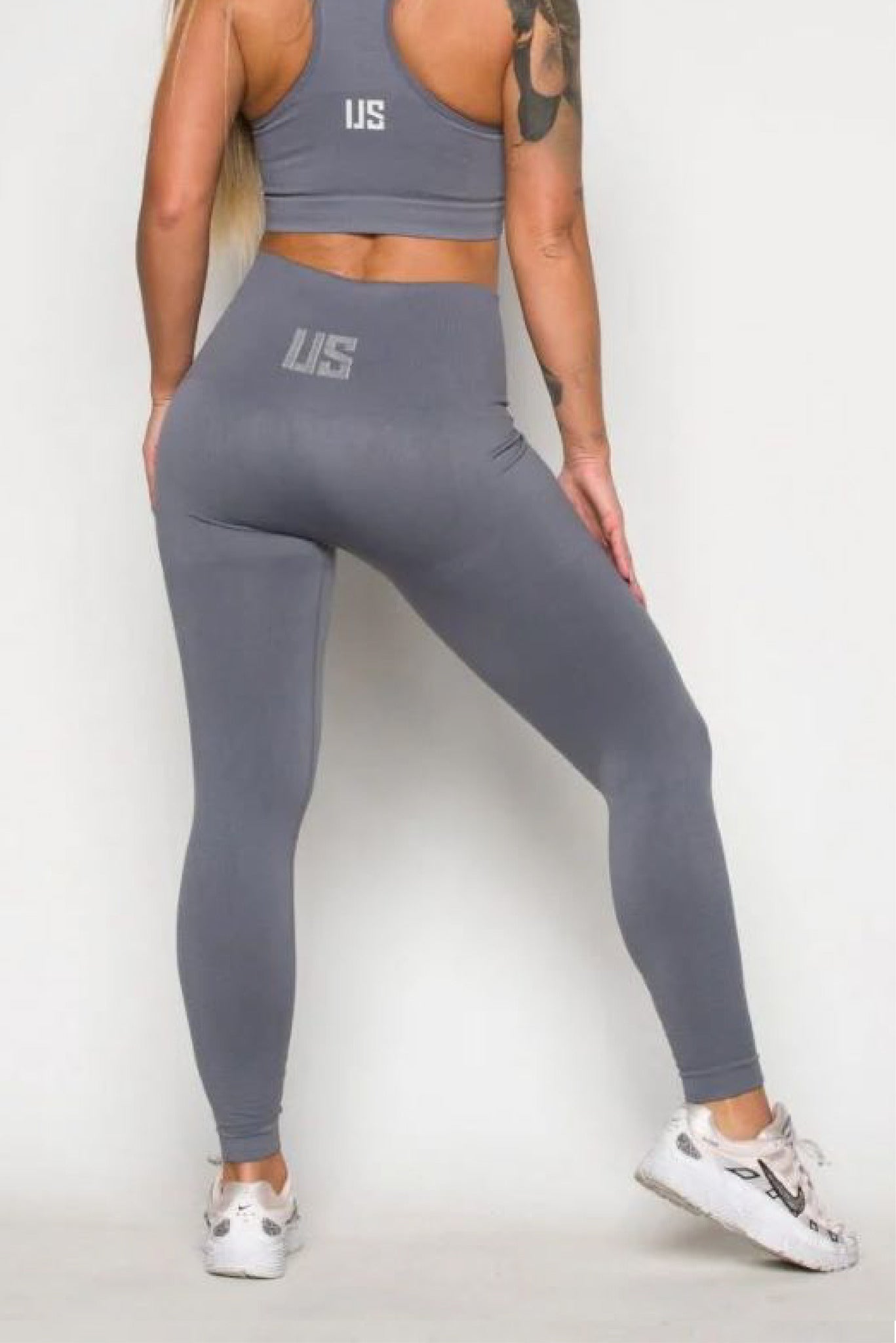 Legginsy bezszwowe kompresyjne szare Los Angeles