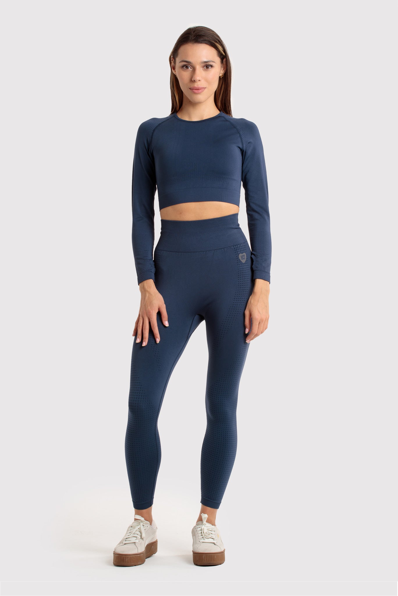 Rashguard bezszwowy sportowy granatowy Queens