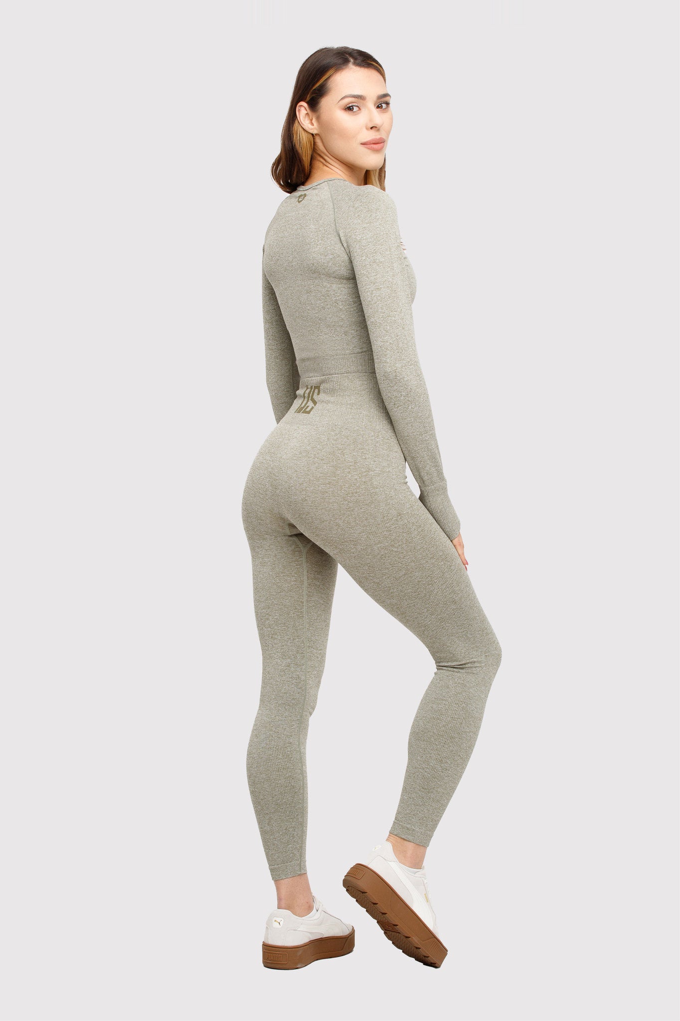 Rashguard bezszwowy sportowy oliwkowy Soho