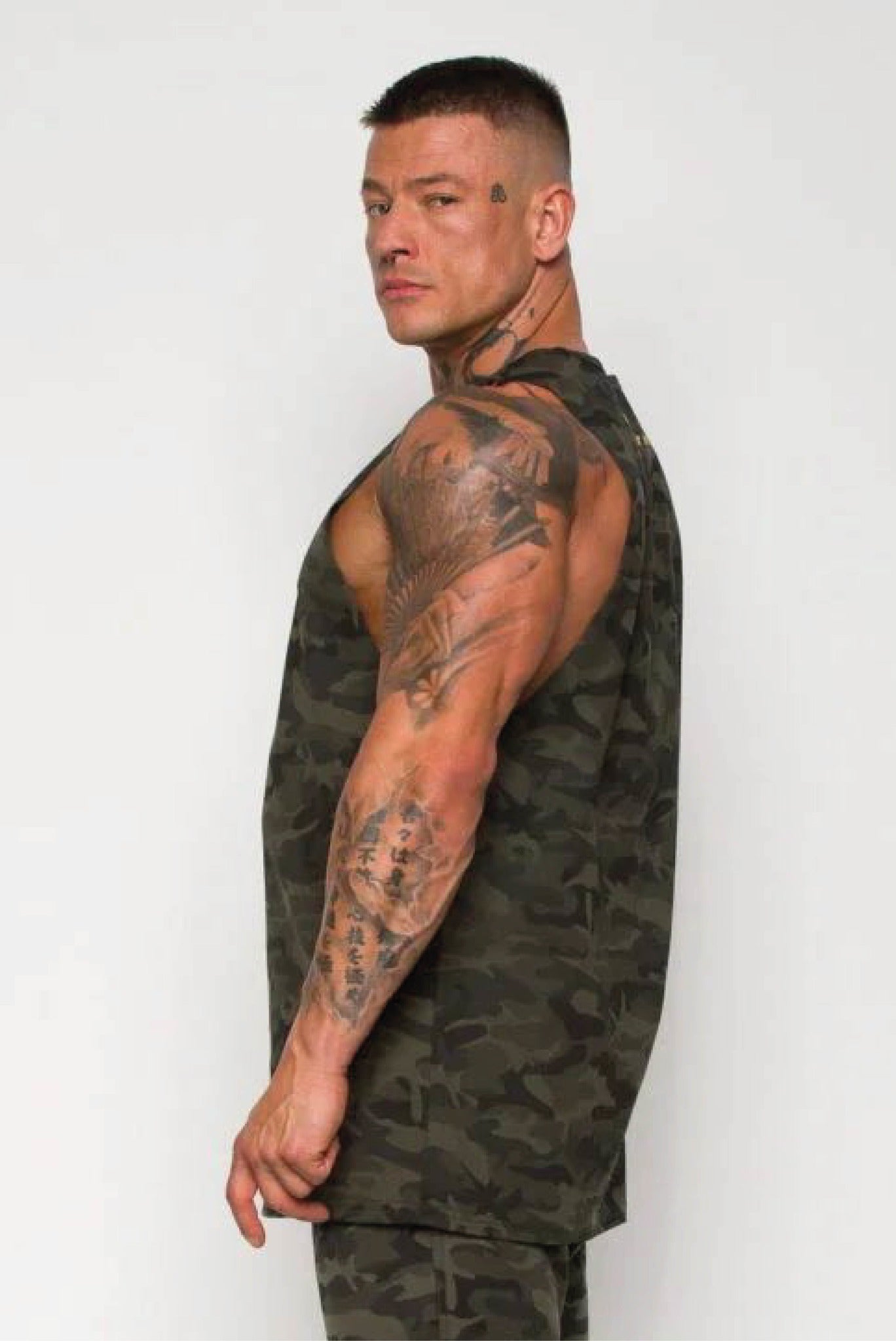 Tank Top bawełniany z logo moro San Quentin