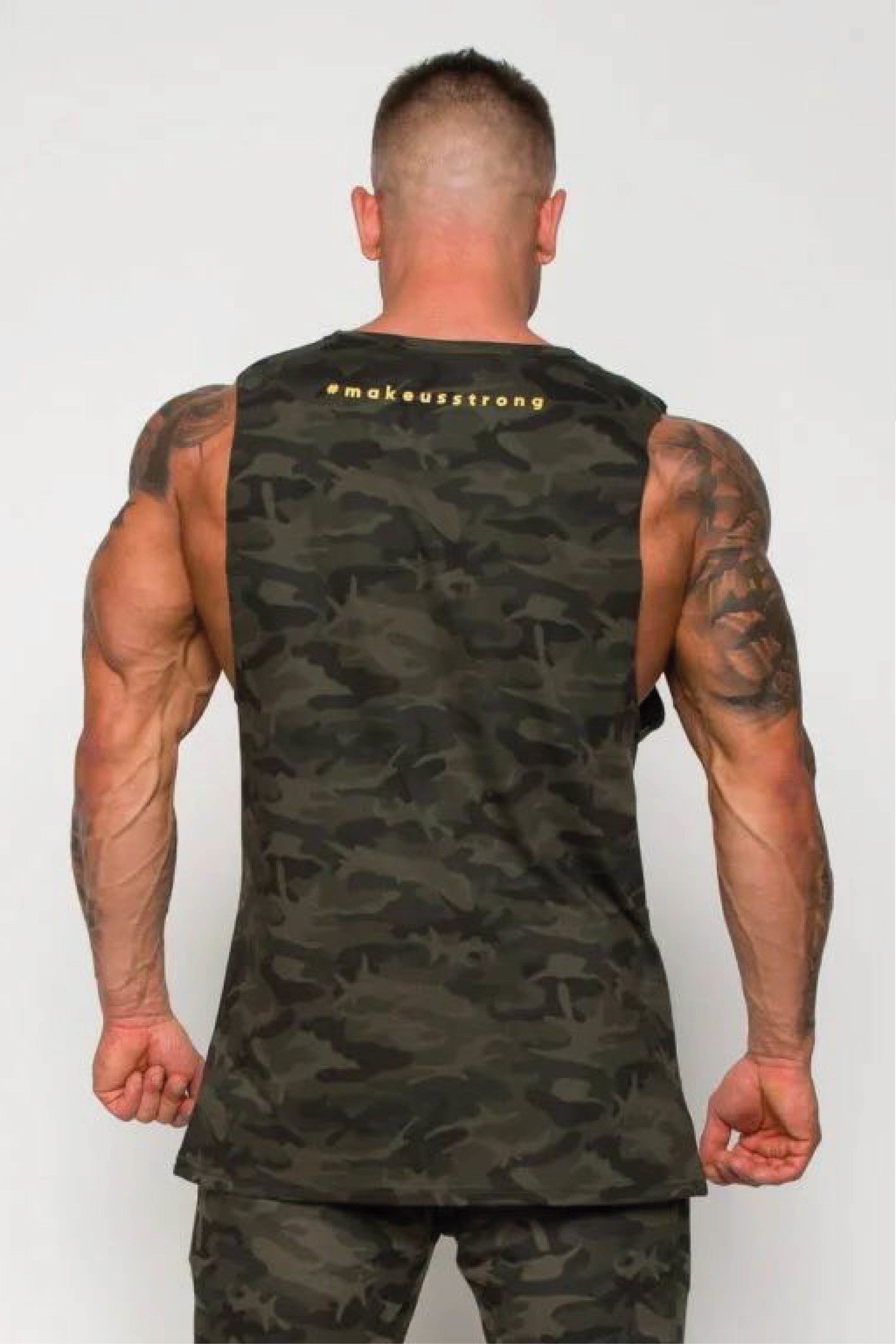 Tank Top bawełniany z logo moro San Quentin