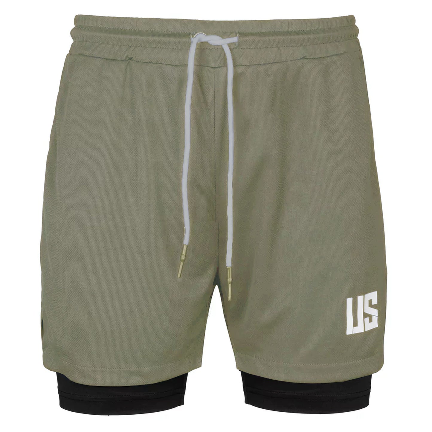 Spodenki treningowe 2w1 khaki Camp David