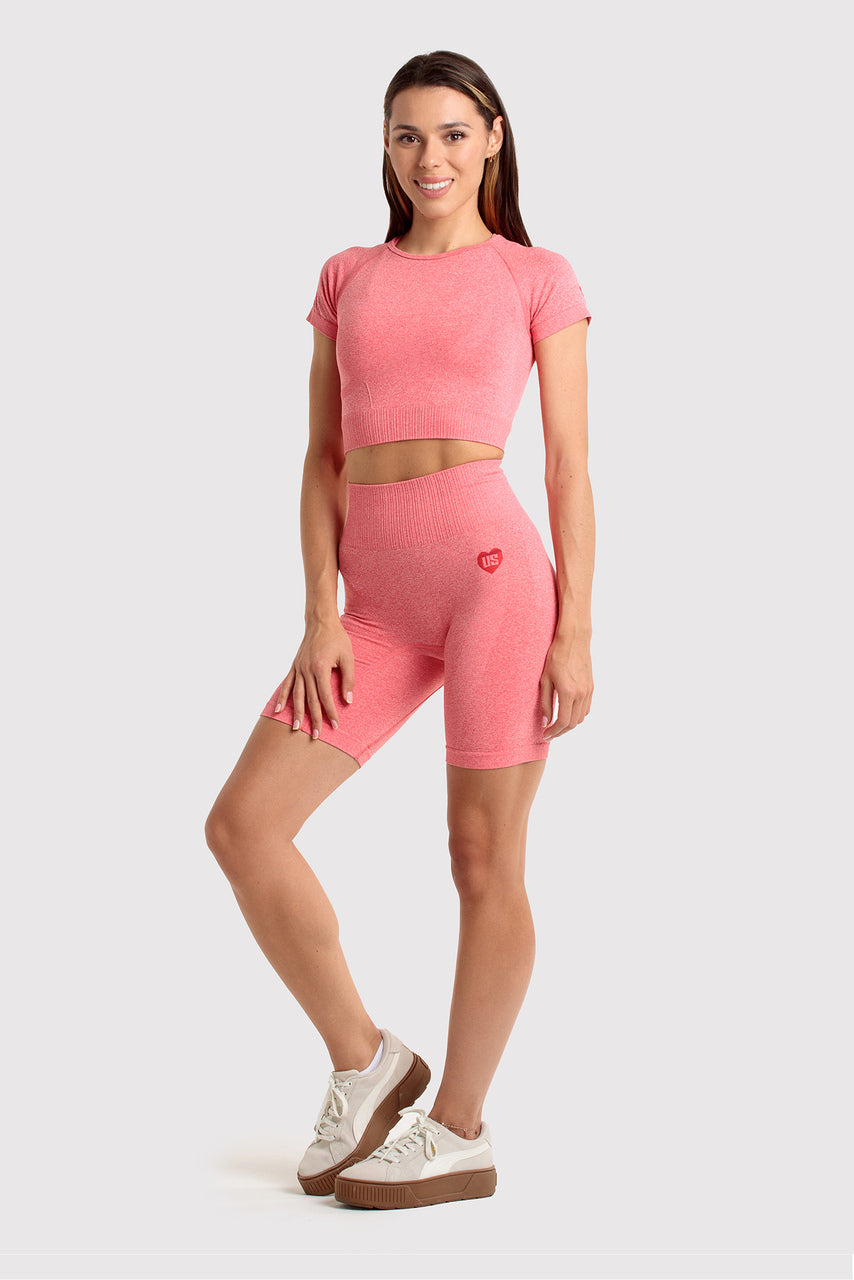 Szorty bezszwowe sportowe koralowe Soho