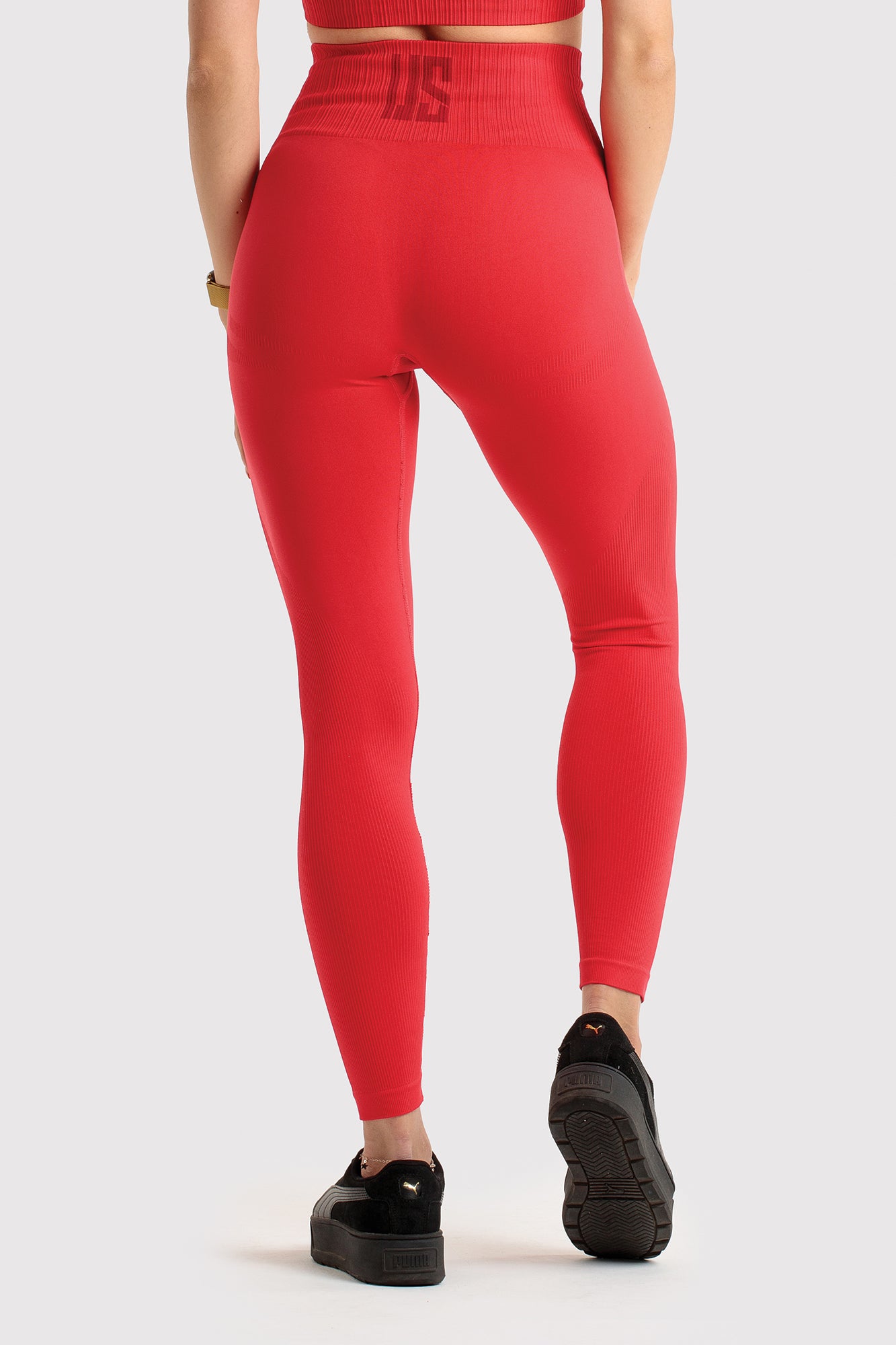 Legginsy bezszwowe sportowe czerwone Soho
