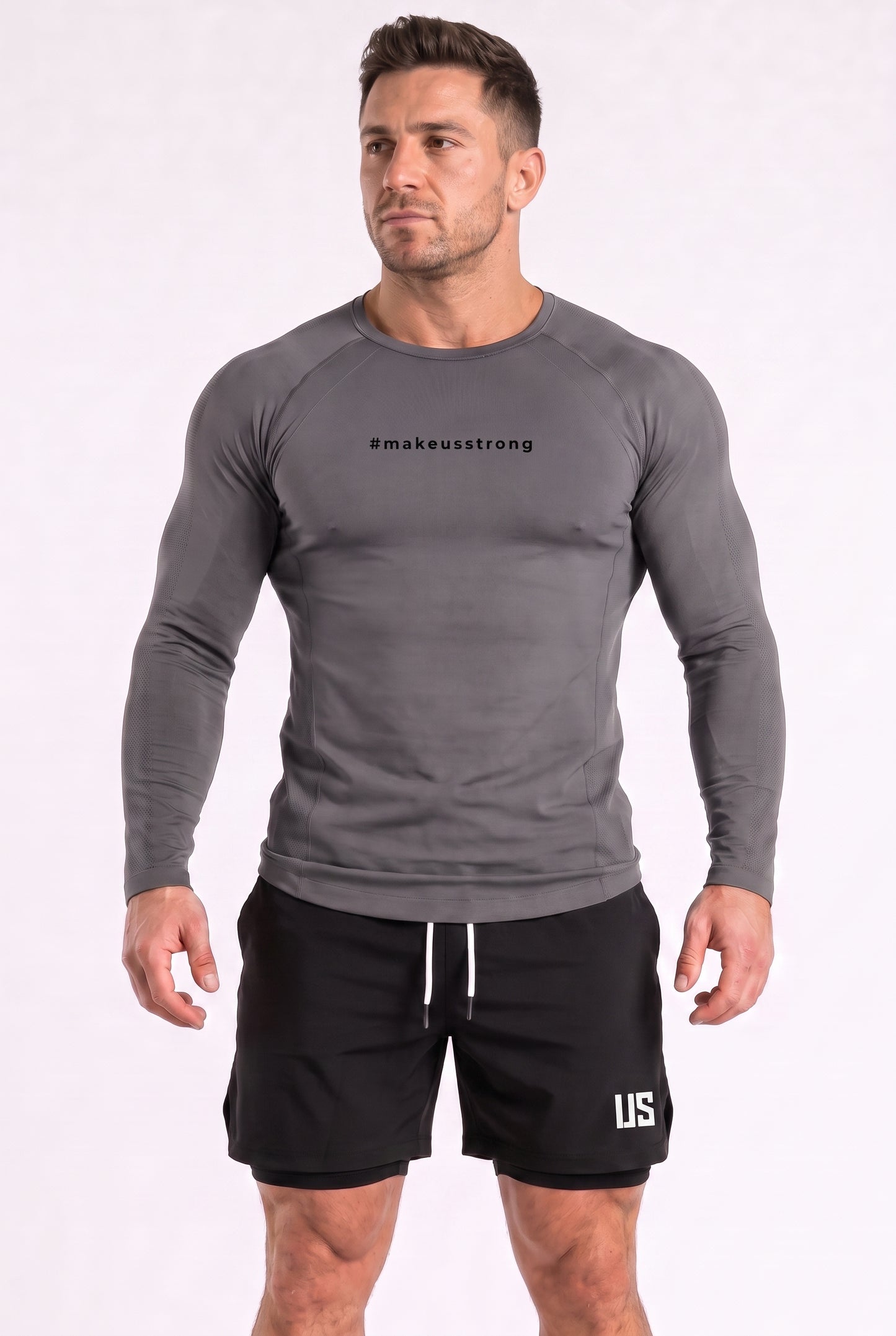 Longsleeve bezszwowy techniczny PRO grafitowy Columbia II
