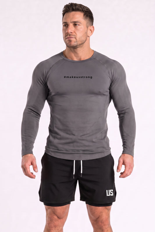 Longsleeve bezszwowy techniczny PRO grafitowy Columbia II
