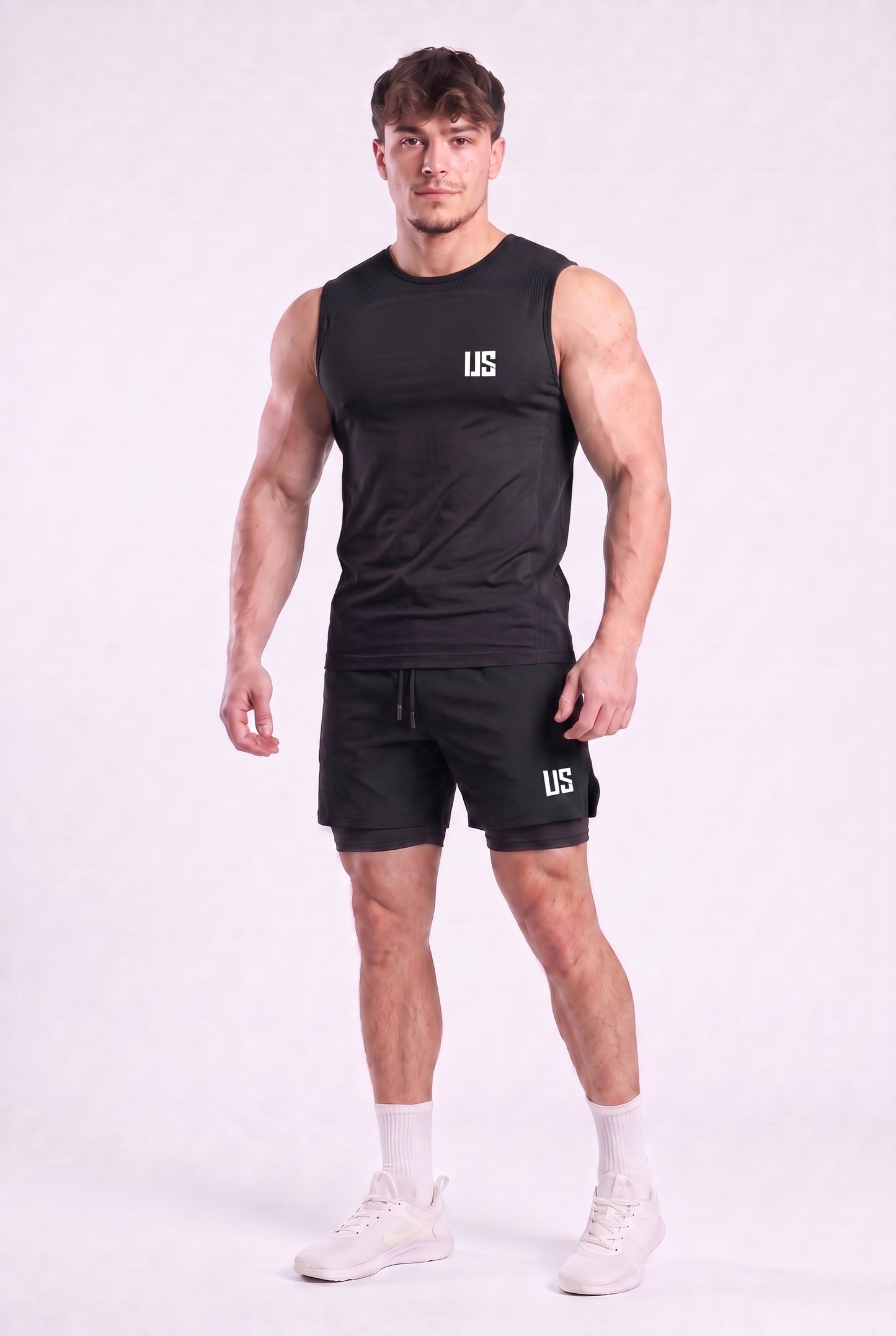 Tank Top bezszwowy techniczny czarny Denver