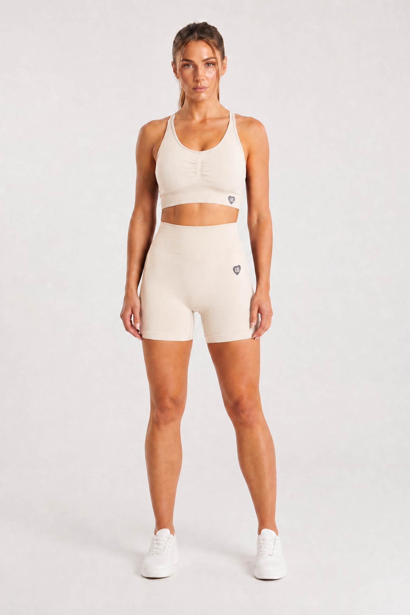 Szorty bezszwowe PUSH UP V SHAPE cream Savannah