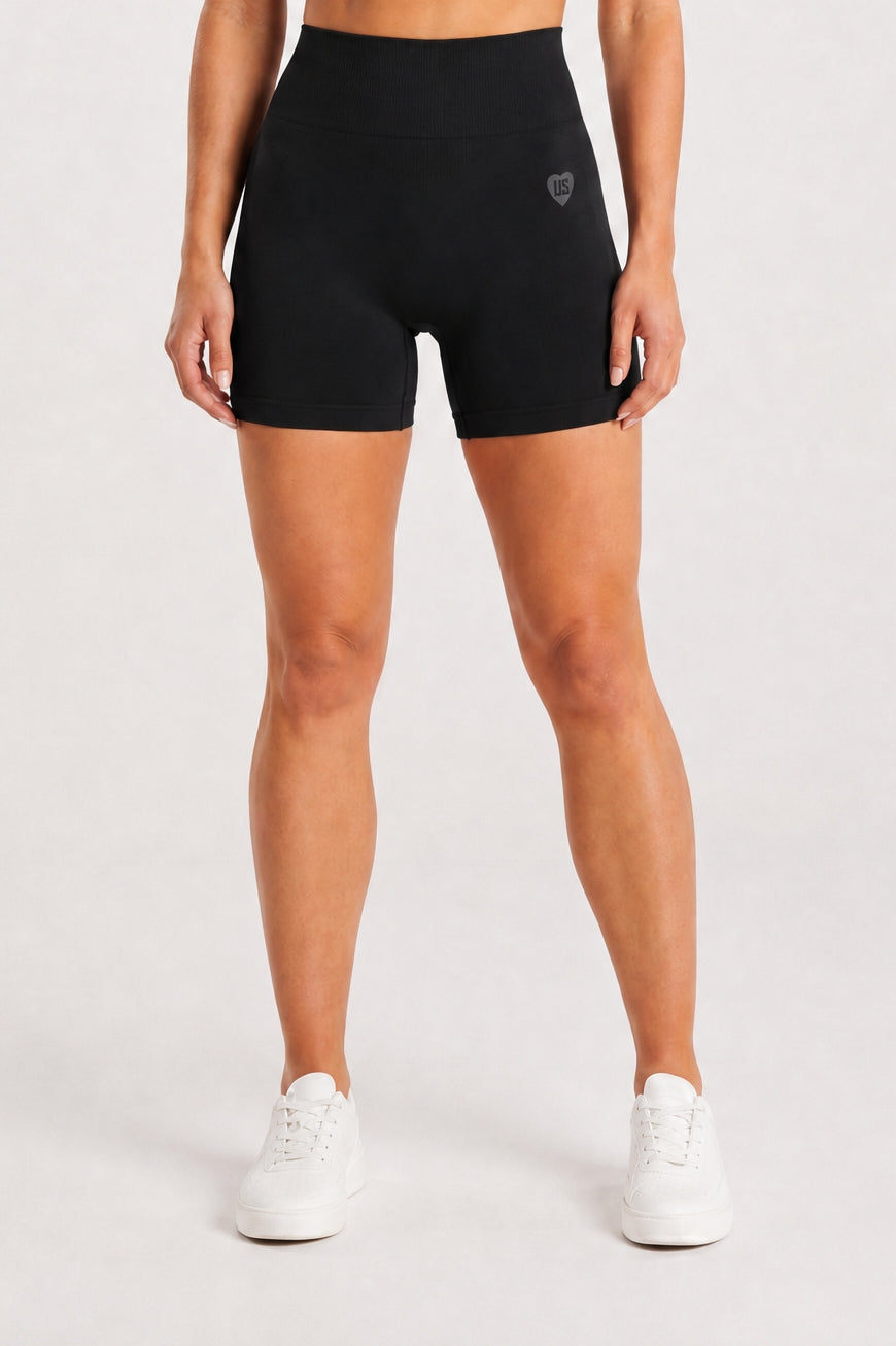 Szorty bezszwowe PUSH UP V SHAPE czarne Savannah