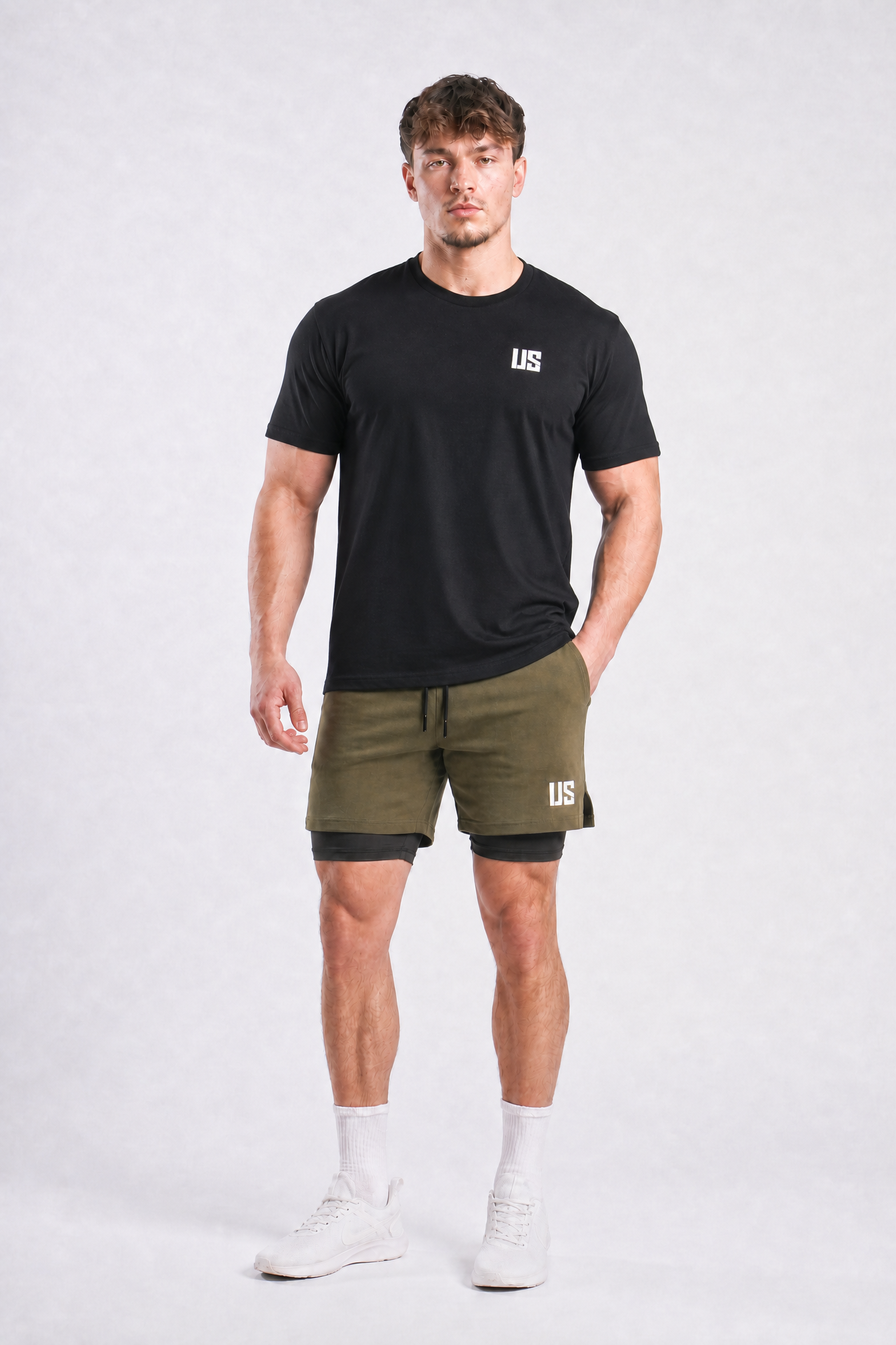 T-shirt bezszwowy bawełniany czarny US Tampa