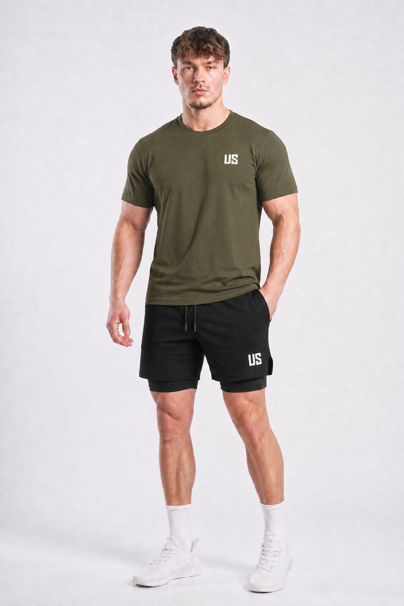 T-shirt bezszwowy bawełniany forest green US Tampa