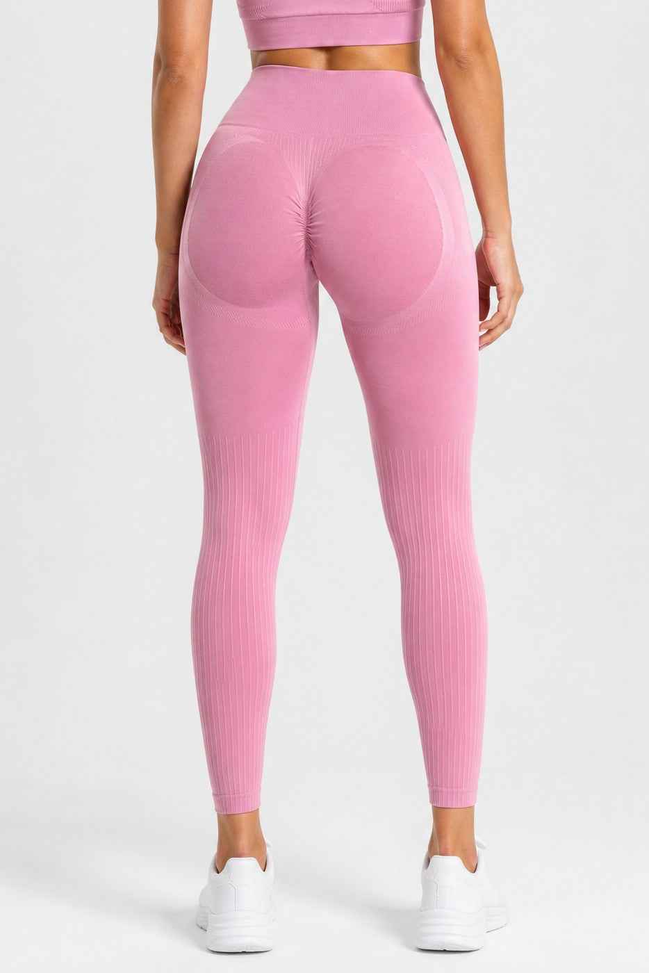 Zestaw bezszwowy PUSH UP PRO II top + legginsy dusty rose - Nevada