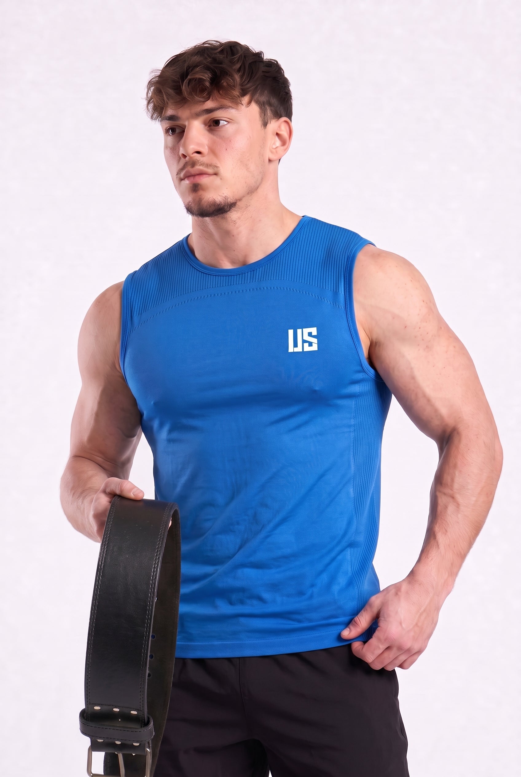 Tank Top męski kobaltowy bezszwowy
