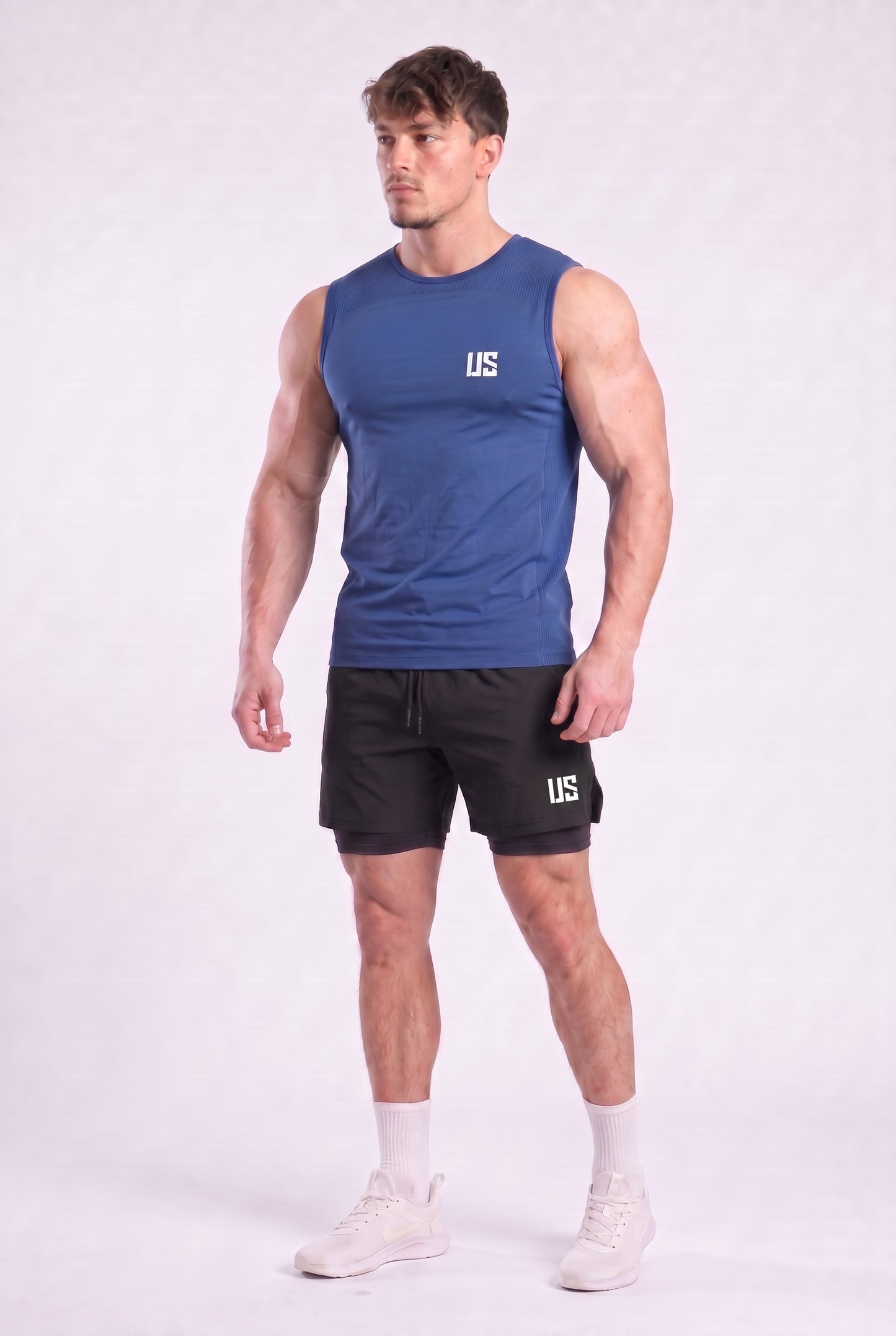 Tank Top bezszwowy techniczny kobaltowy Denver