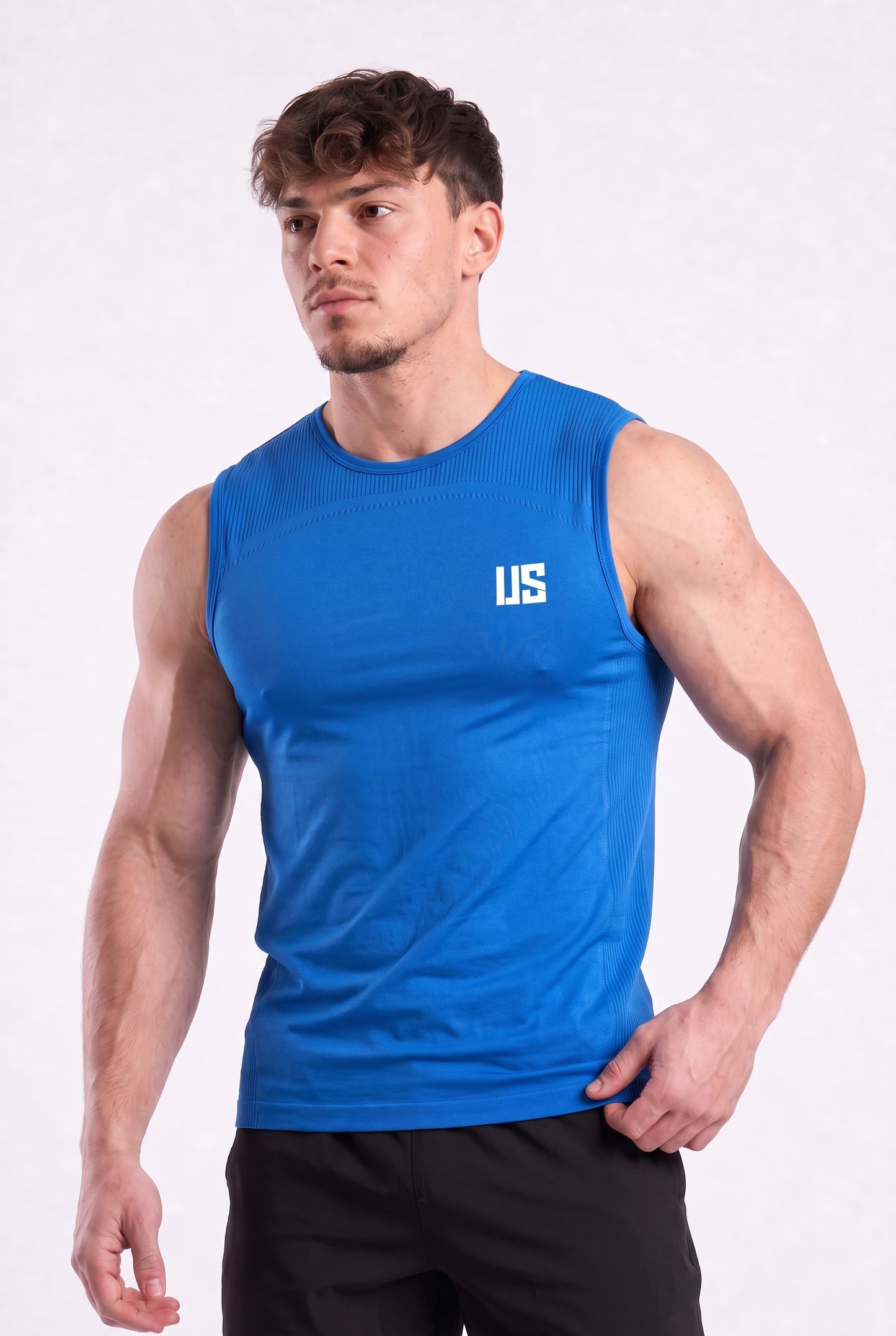 Tank Top męski kobaltowy bezszwowy
