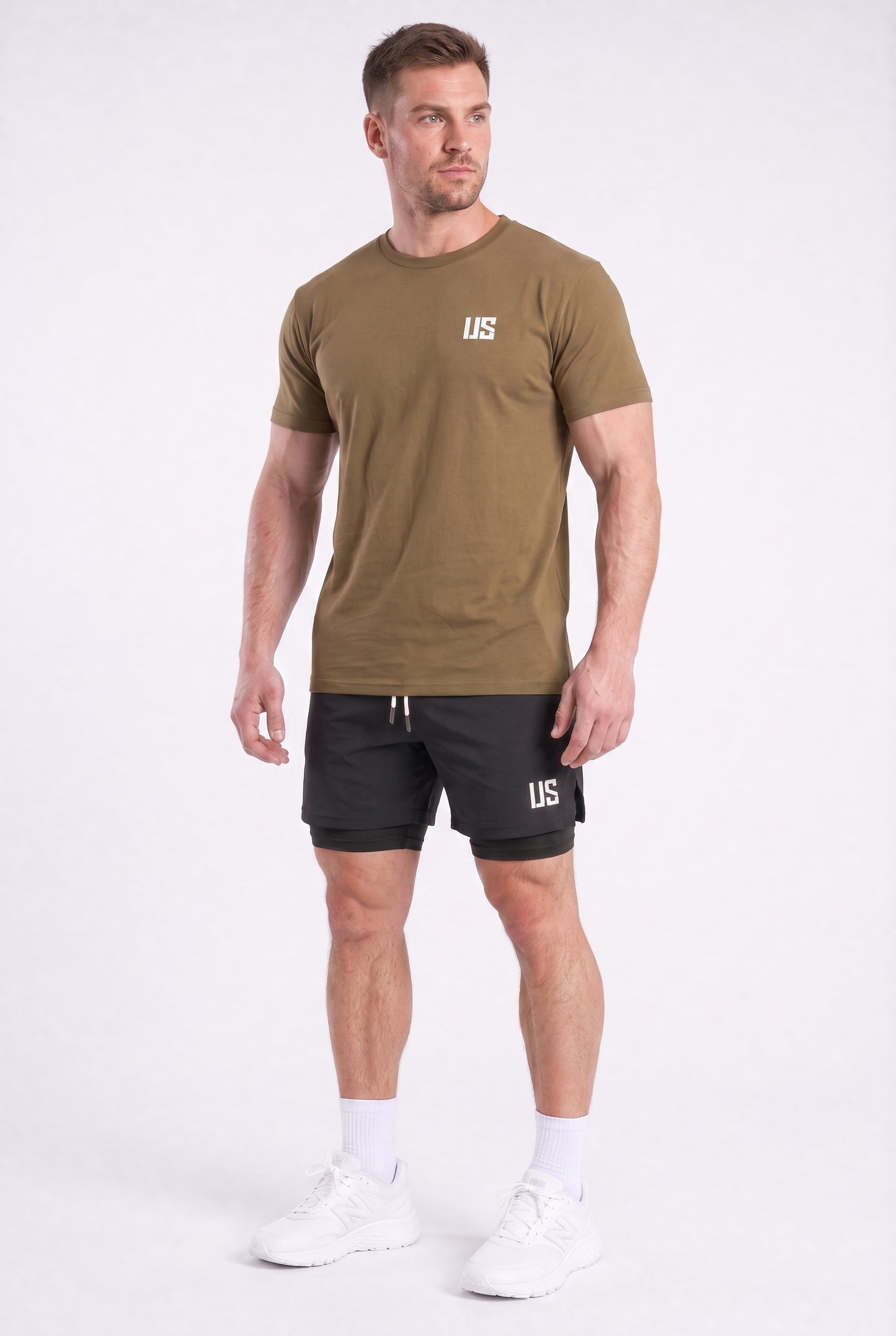 T-shirt bezszwowy bawełniany khaki US Tampa